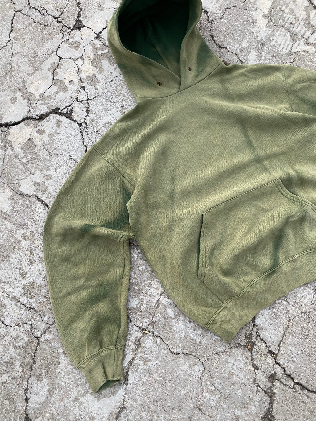 2000’S SUN FADED GREEN BLANK HOODIE (S)