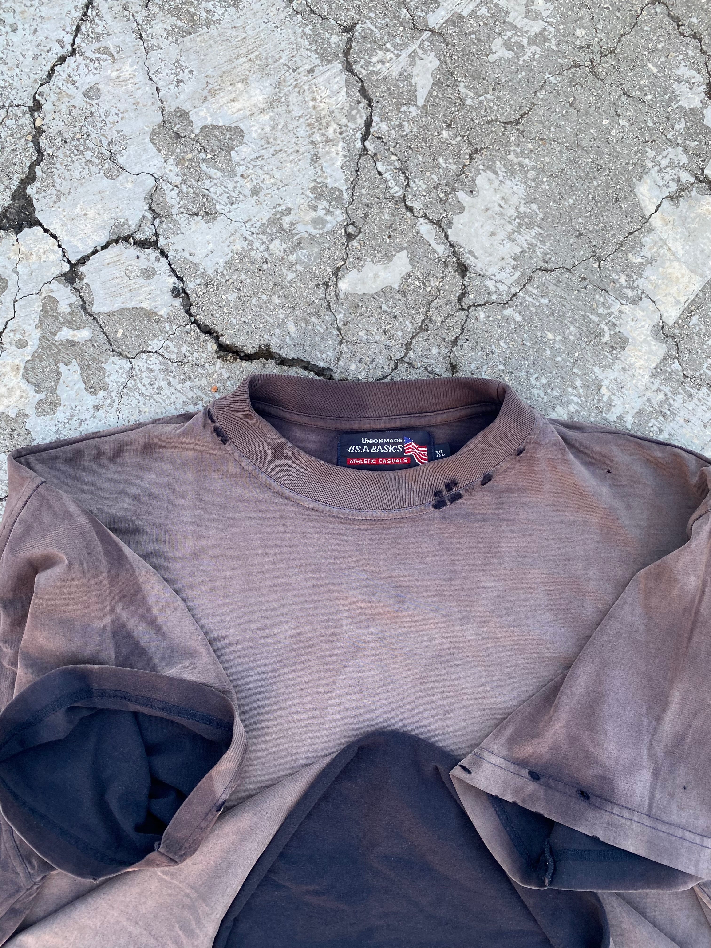 2000’S SUN FADE-DISTRESSED BLANK TEE (XL)