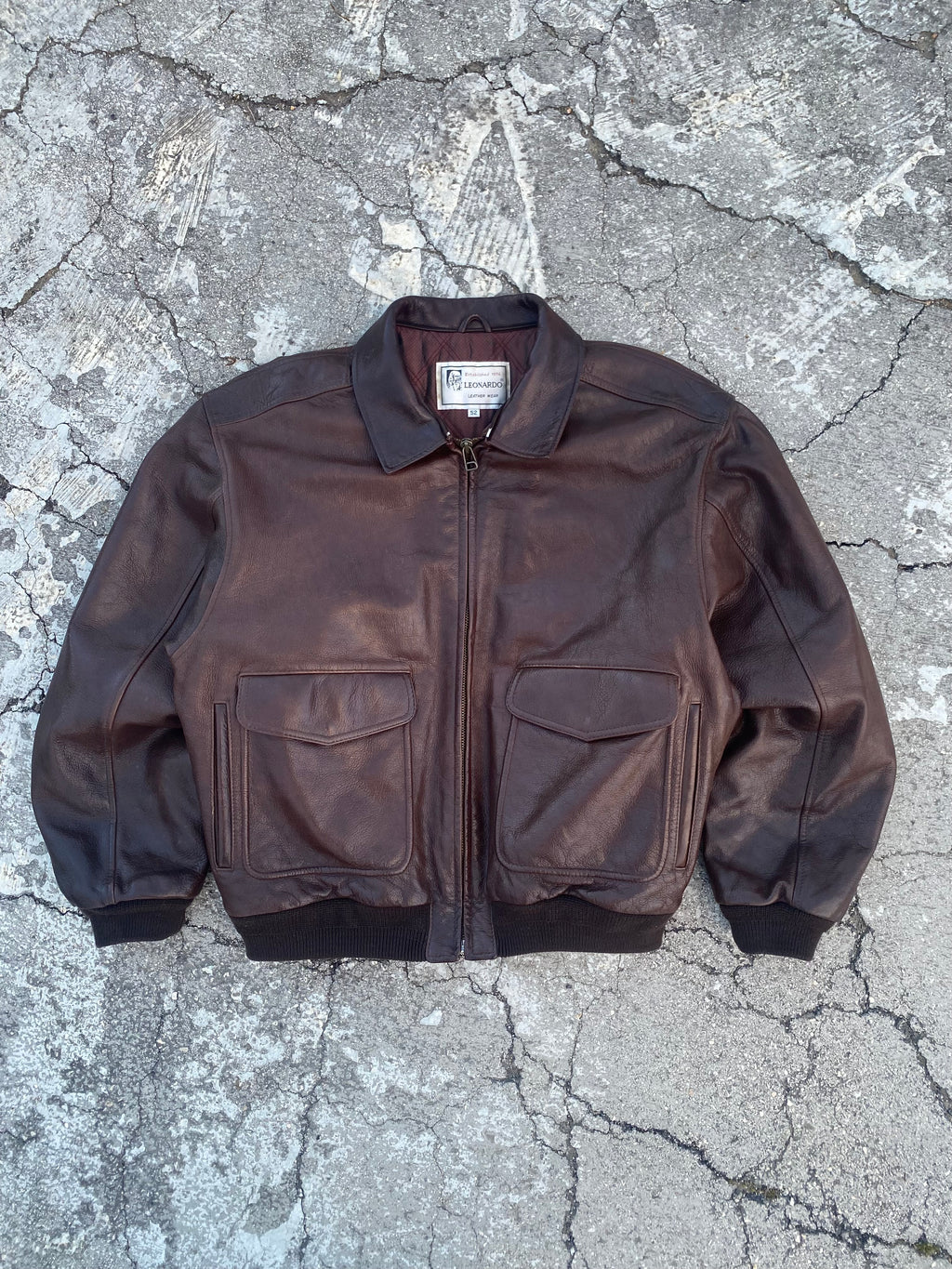 2000’S A2 - TYPE BROWN LEATHER JACKET