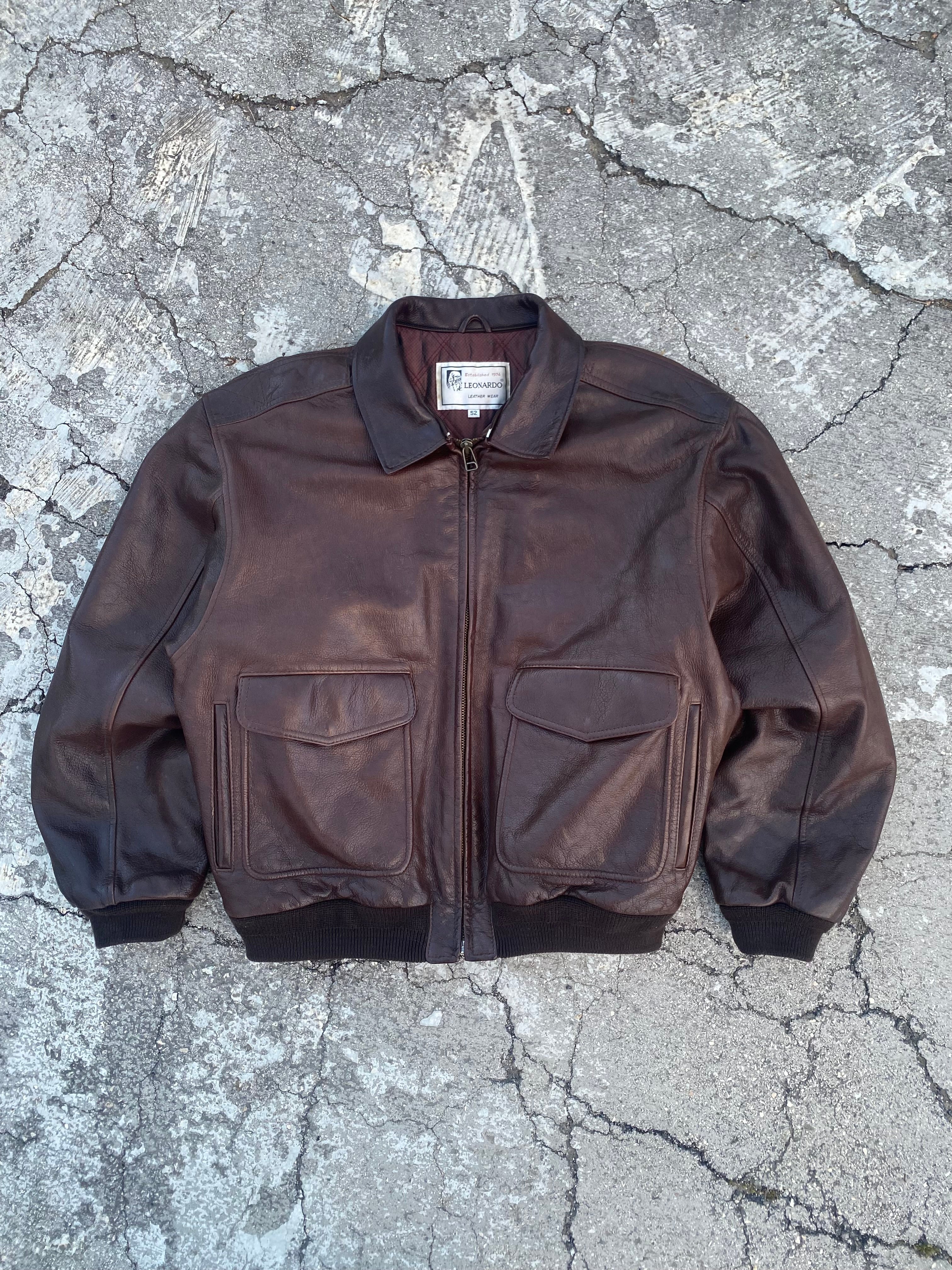2000’S A2 - TYPE BROWN LEATHER JACKET