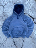 1990’S SUN FADE BLANK BLUE HOODIE (M)