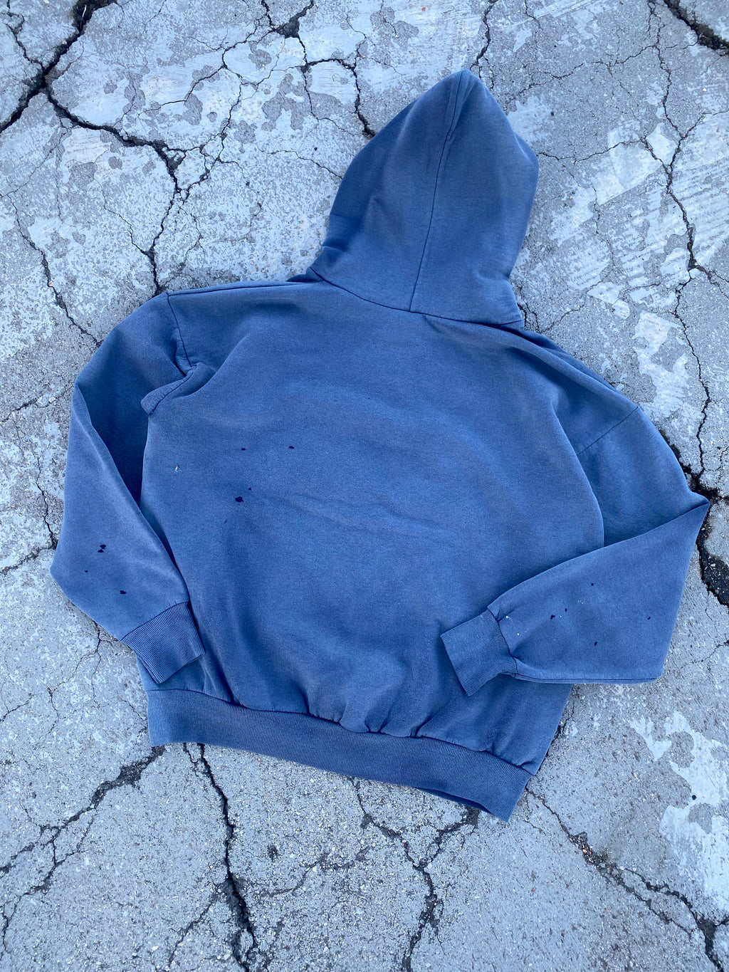 1990’S SUN FADE BLANK BLUE HOODIE (M)