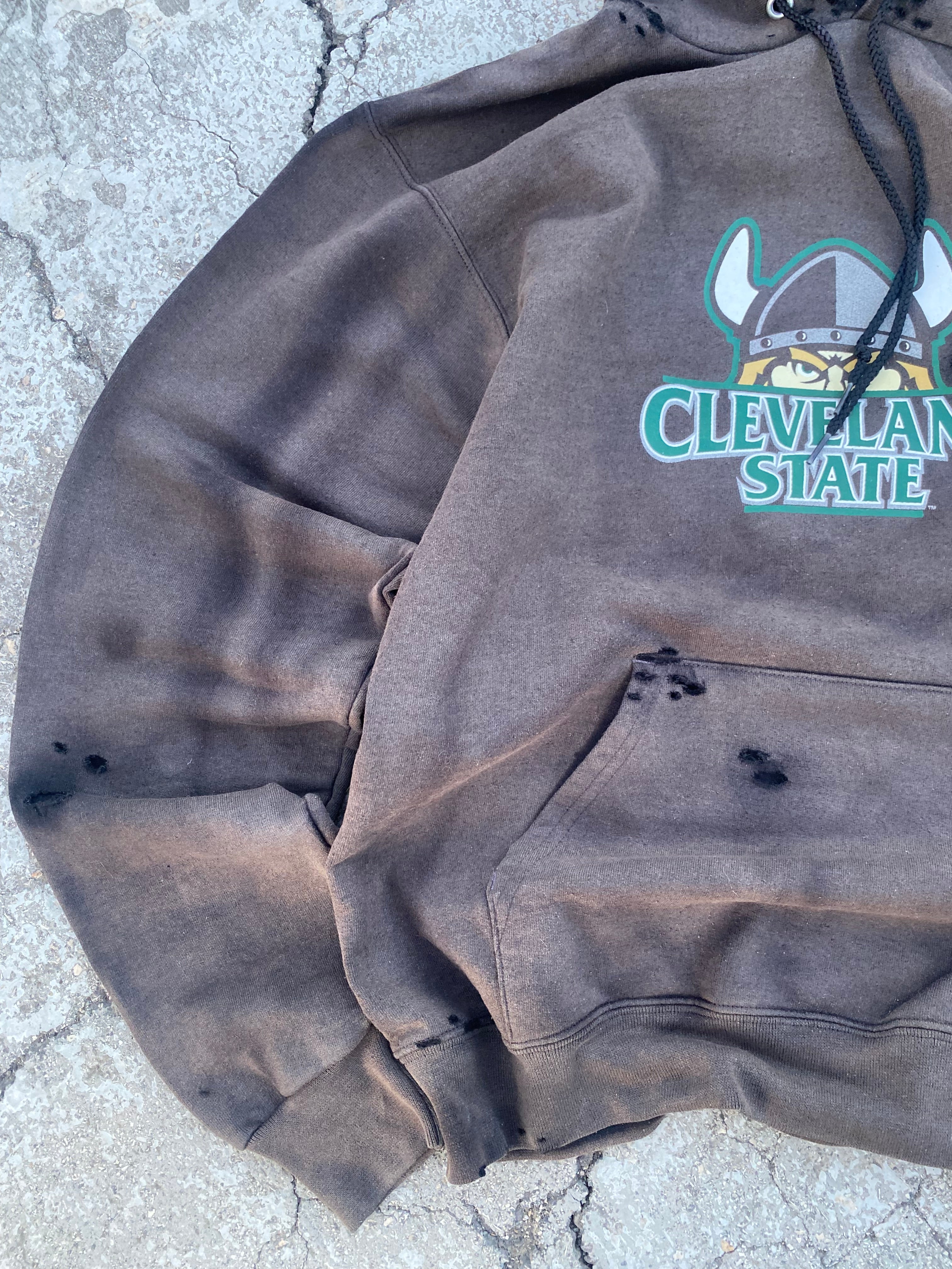 1990’S CLEVELAND STATE FADED/DISTRESSED HOODIE (S)