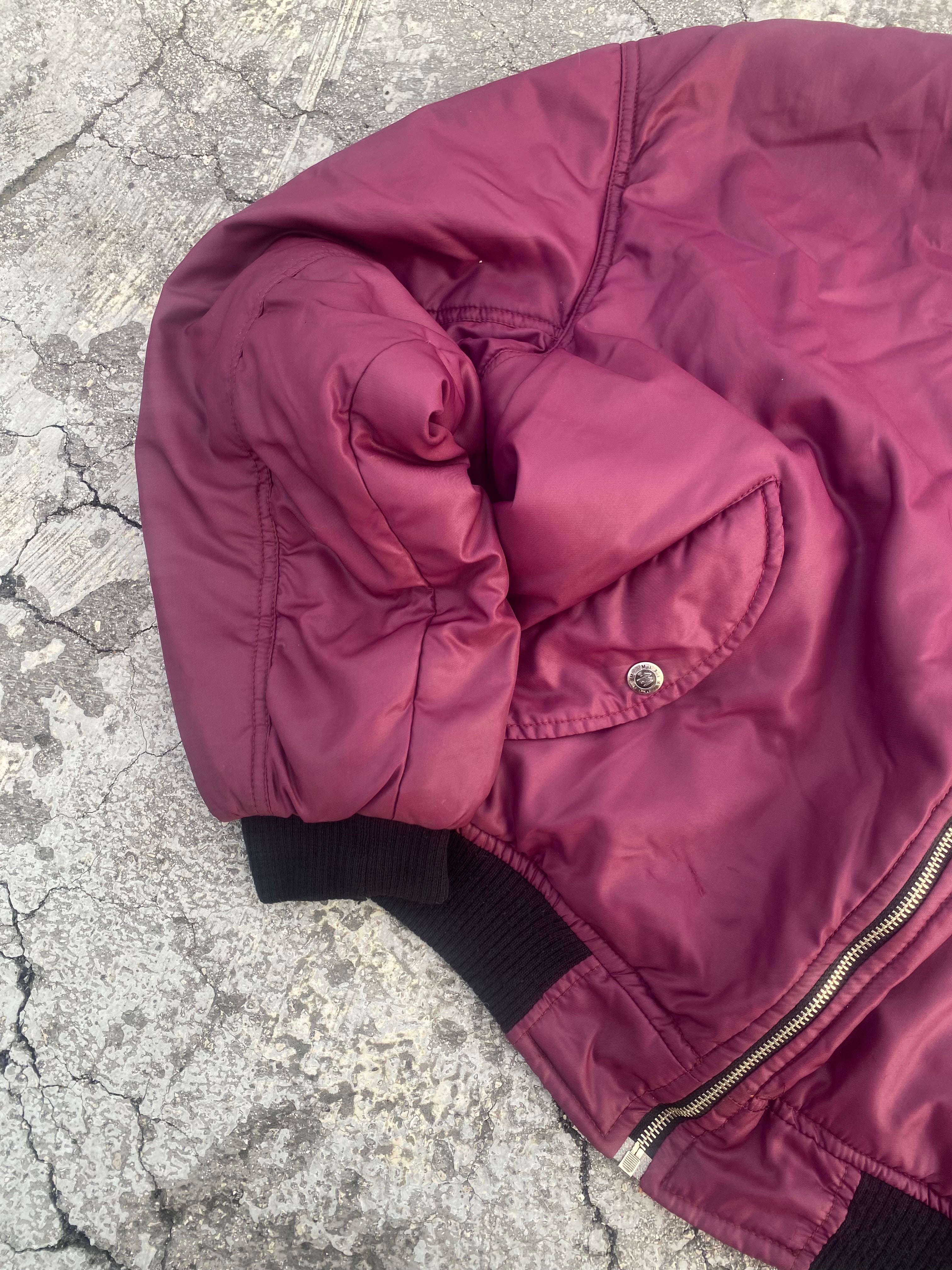 1980’S RASPBERRY BOMBER JACKET (L)