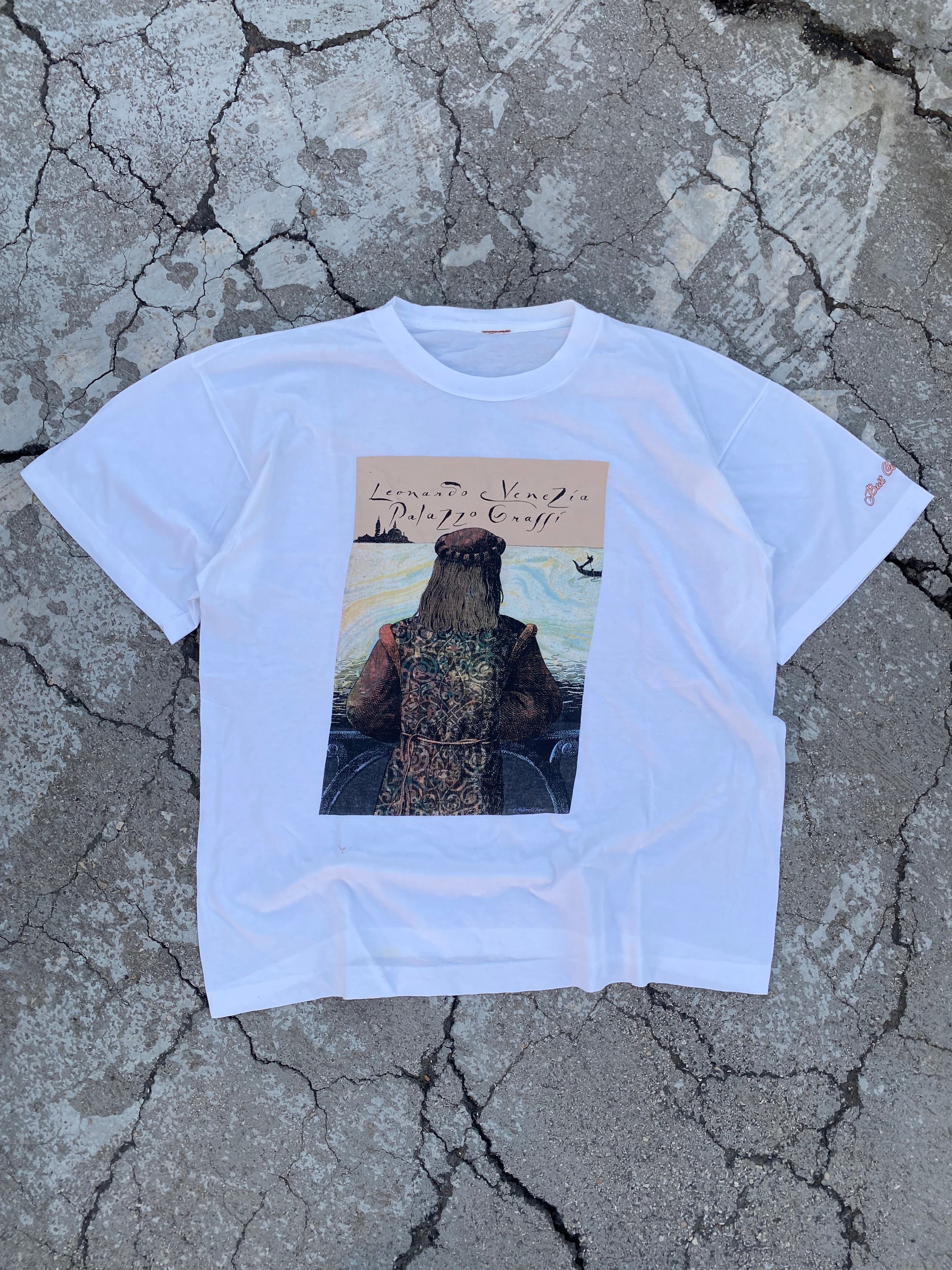 1990’S SINGLE STITCH SOUVENIR “LEONARDO VENEZIA” TEE (XL)