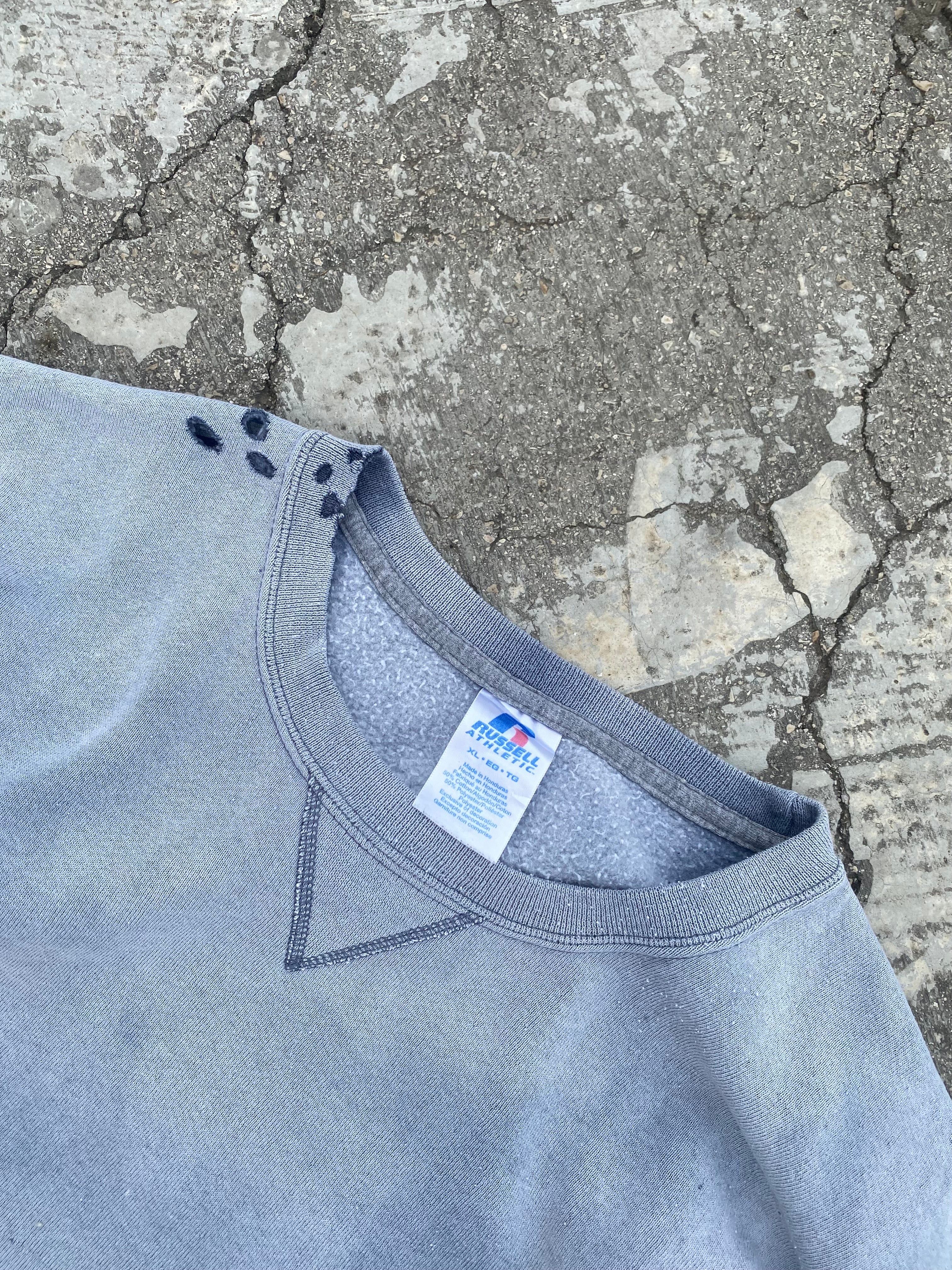 2000’S SUN FADE RUSSELL ATHLETIC DISTRESSED CREWNECK (XL-XXL)