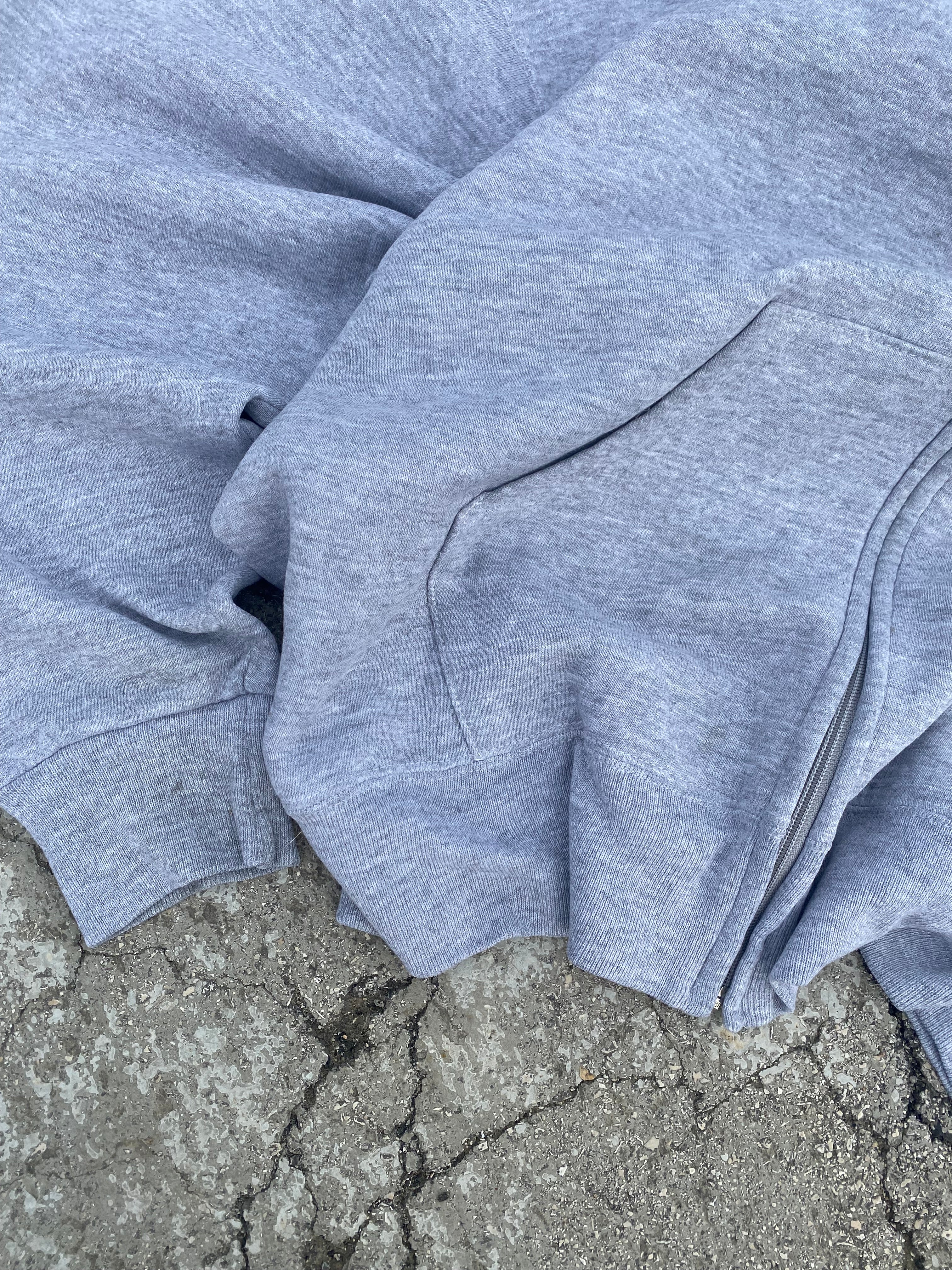 2000’S RUSSELL ATHLETIC BLANK ZIP UP HOODIE (XXL)