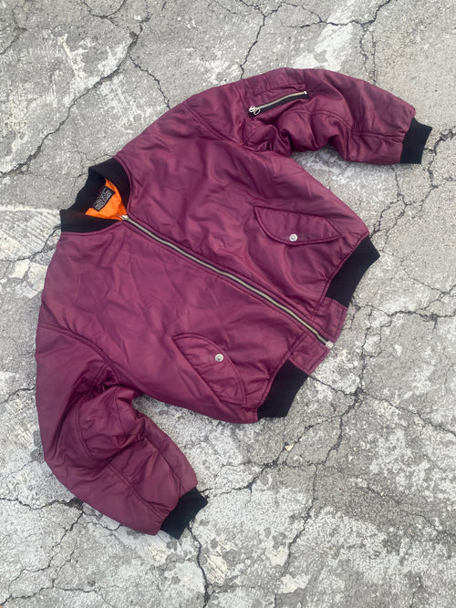 1980’S RASPBERRY BOMBER JACKET (L)