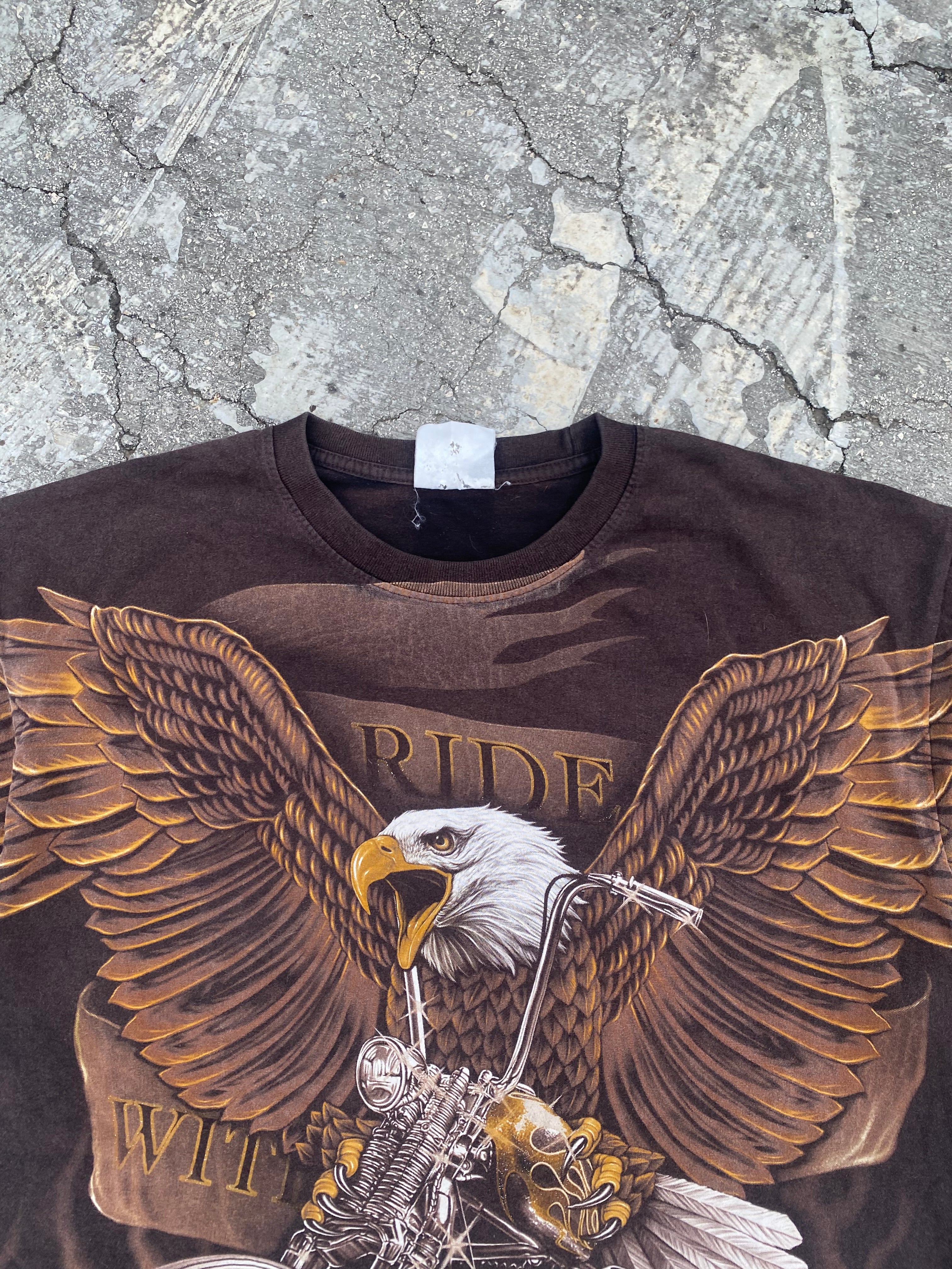 1990’S SUN FADED EAGLE SINGLE STITCH TEE (XL)