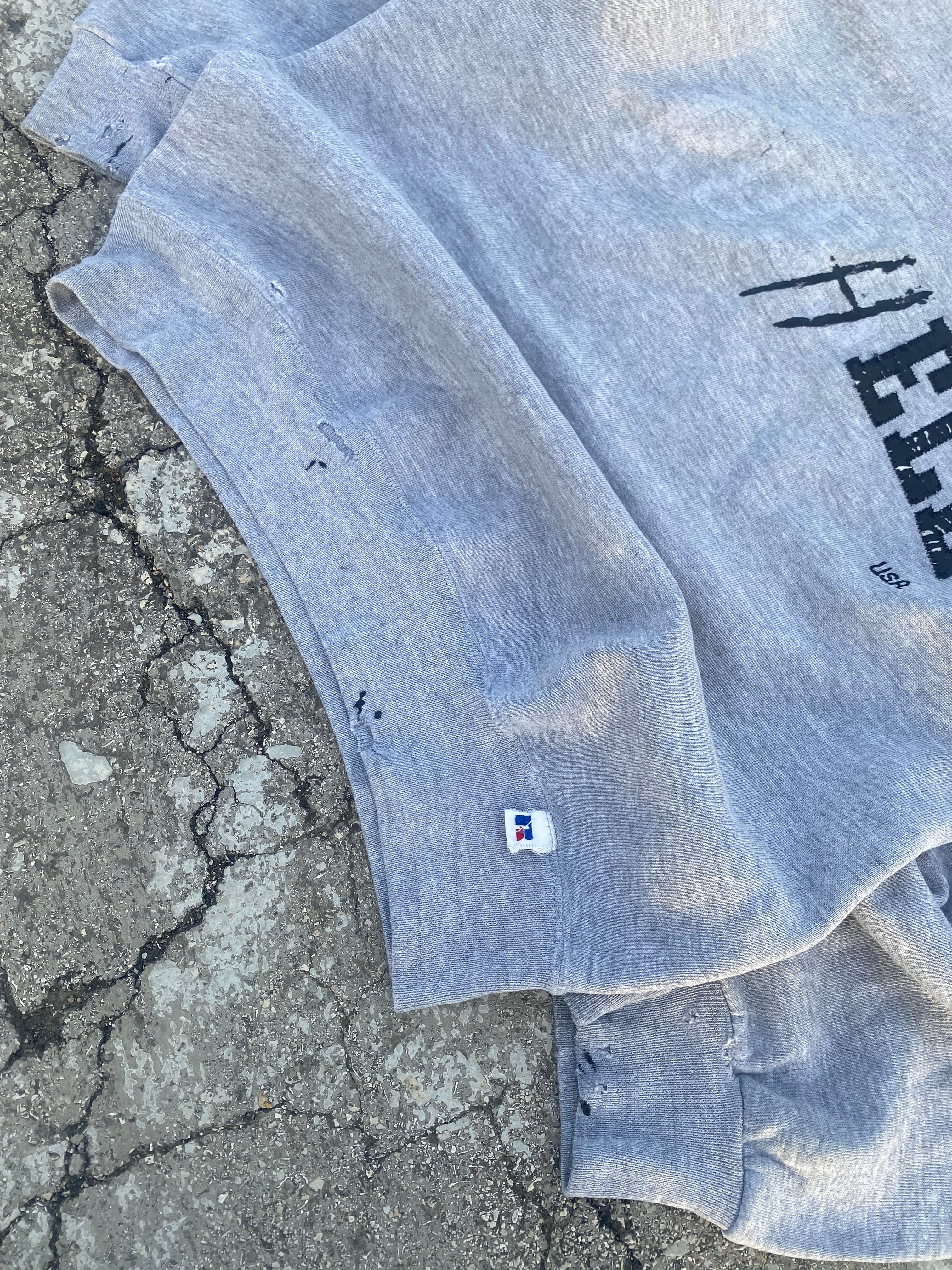 1990’S RUSS(H)ELL ATHLETIC DISTRESSED-PAINTED CREWNECK (S)