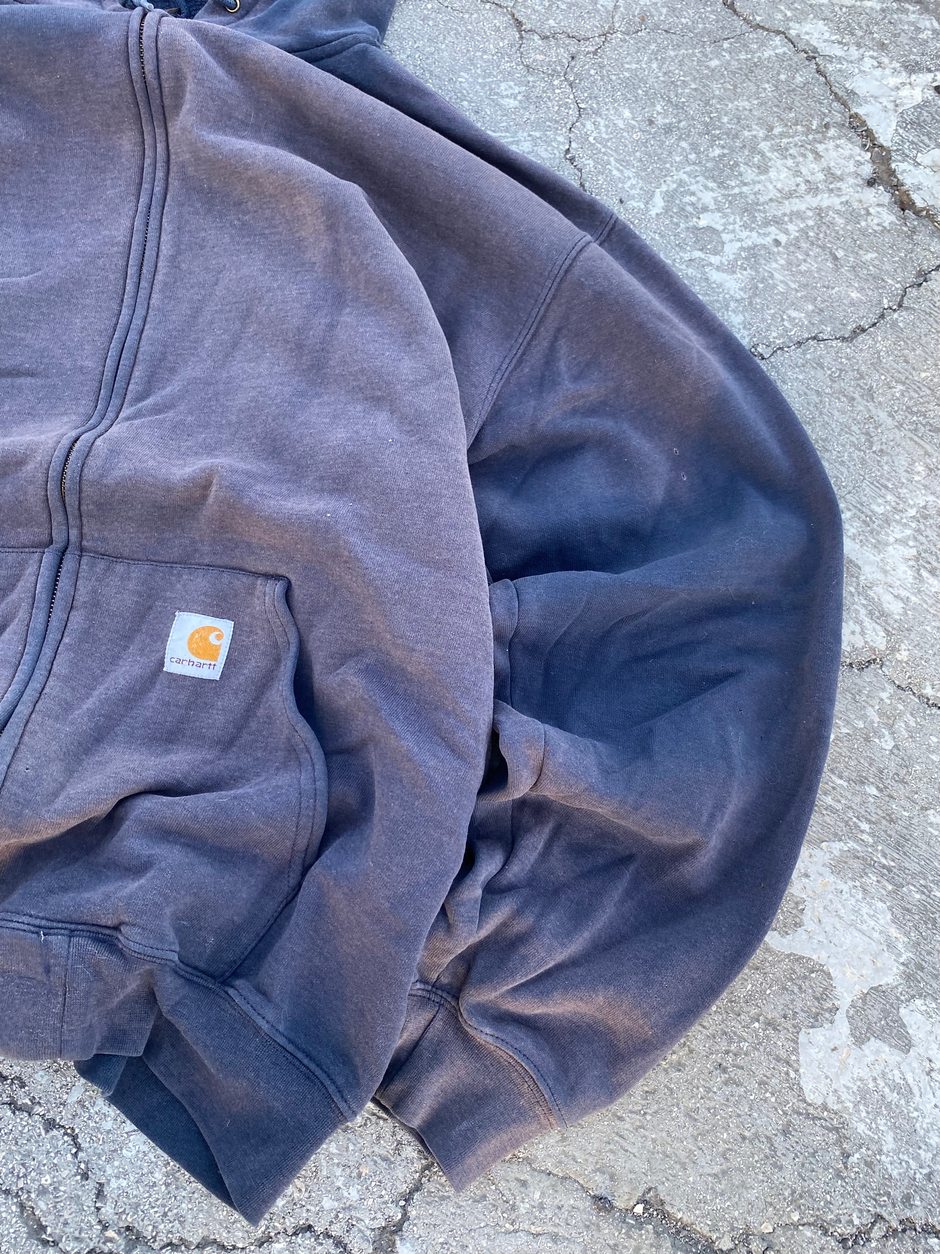 2000’S SUN FADE CARHARTT DISTRESSED ZIP HOODIE (XL)