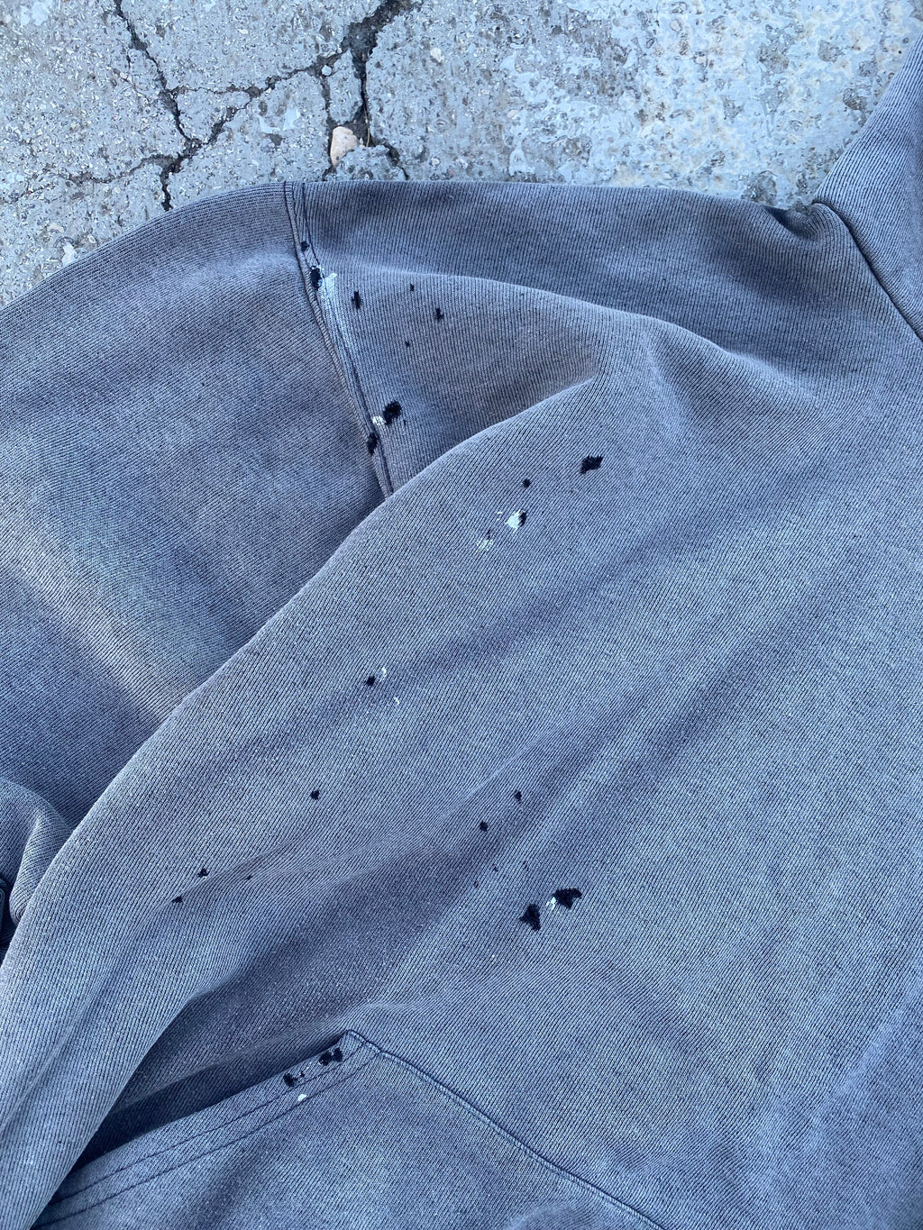 2000’S SUN FADE BLANK DISTRESSING HOODIE (XL)