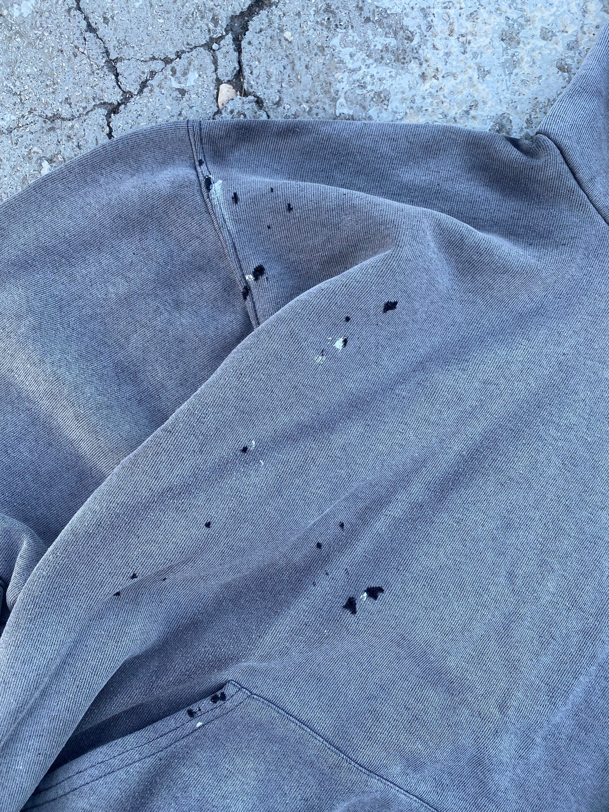 2000’S SUN FADE BLANK DISTRESSING HOODIE (XL)