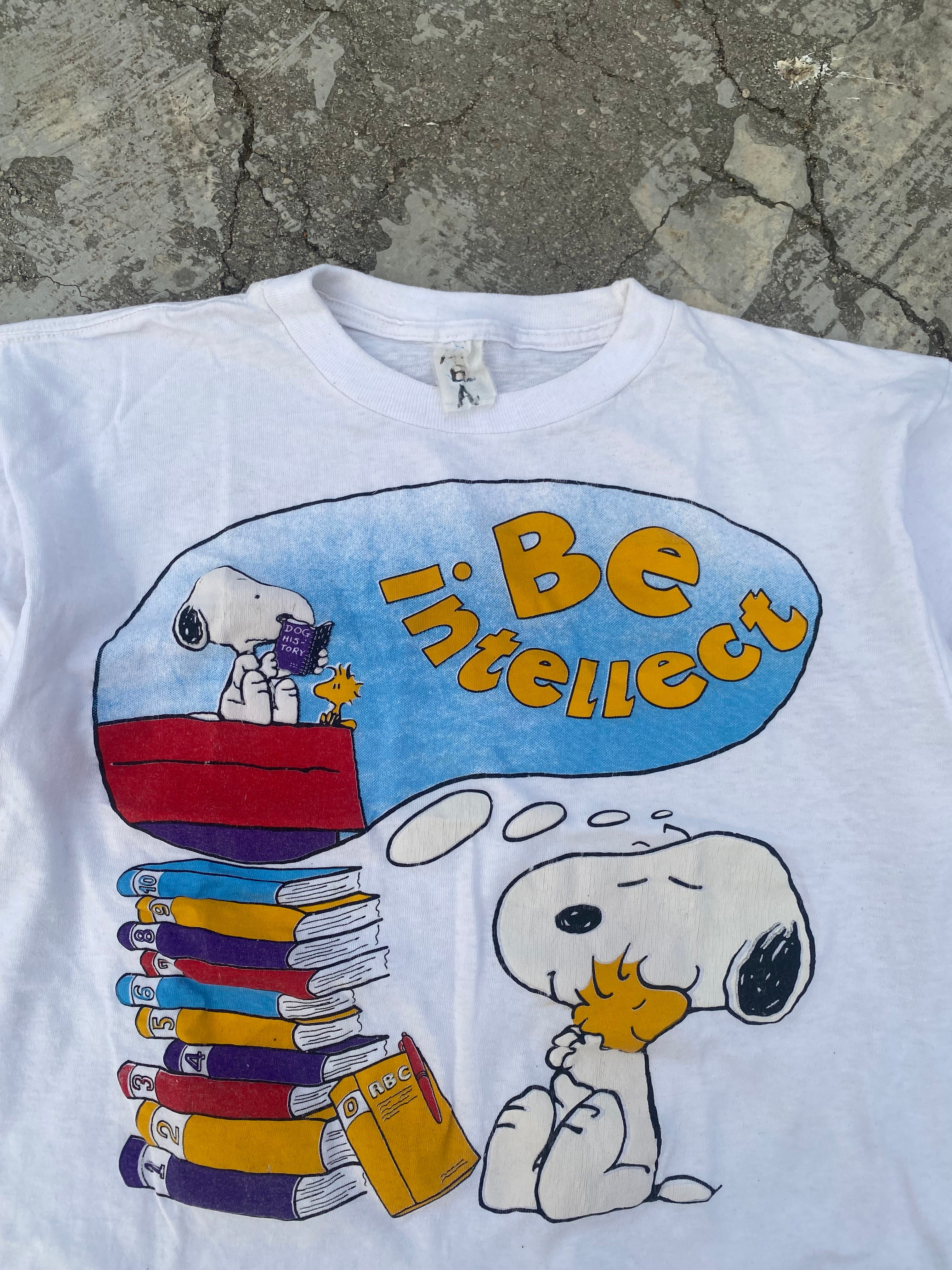 1990’S PEANUTS BE INTELLIGENT TEE (M)