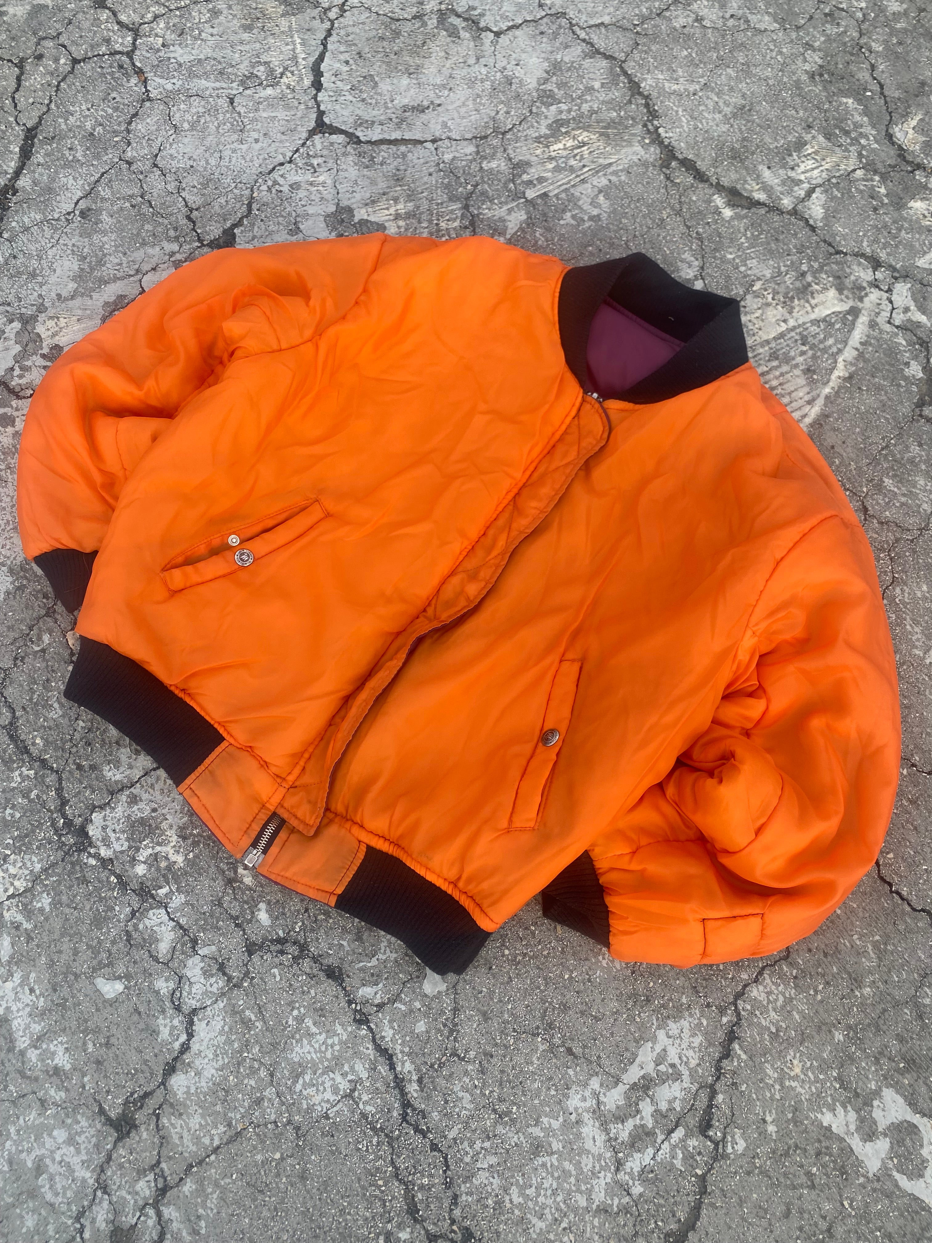 1980’S RASPBERRY BOMBER JACKET (L)