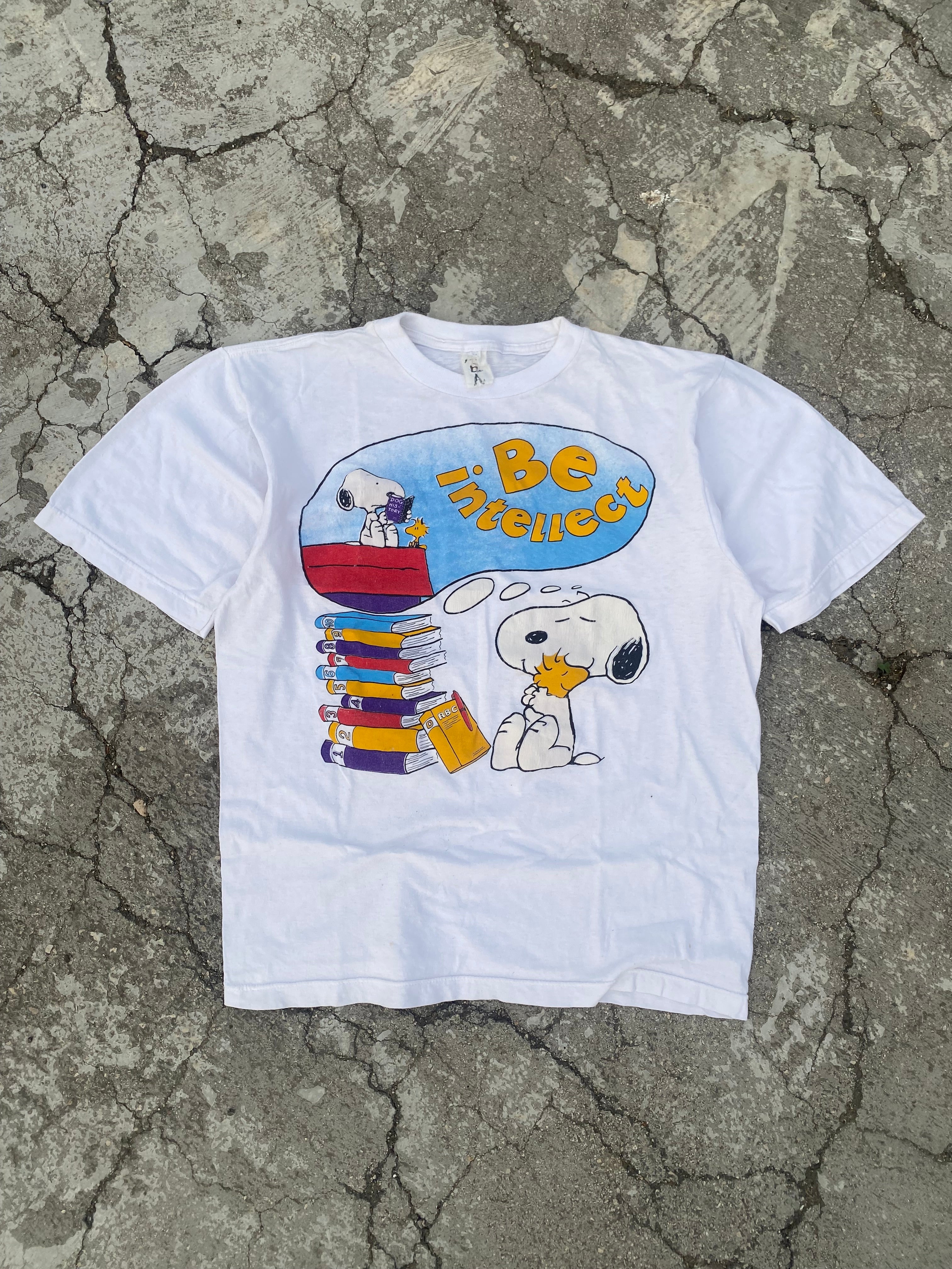 1990’S PEANUTS BE INTELLIGENT TEE (M)