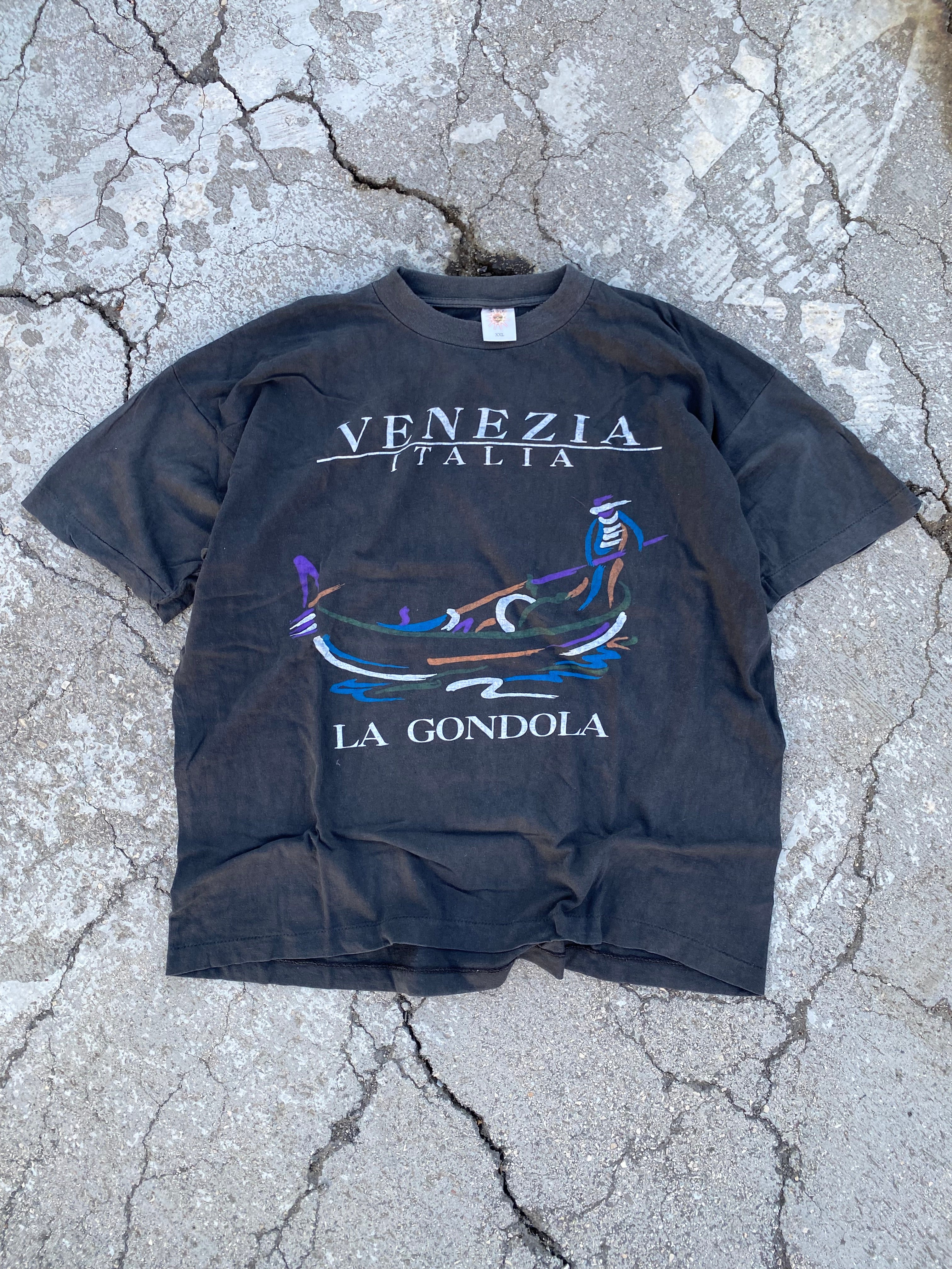 1990’S SOUVENIR VENEZIA “LA GONDOLA” FADED SINGLE STITCH TEE (XXL)