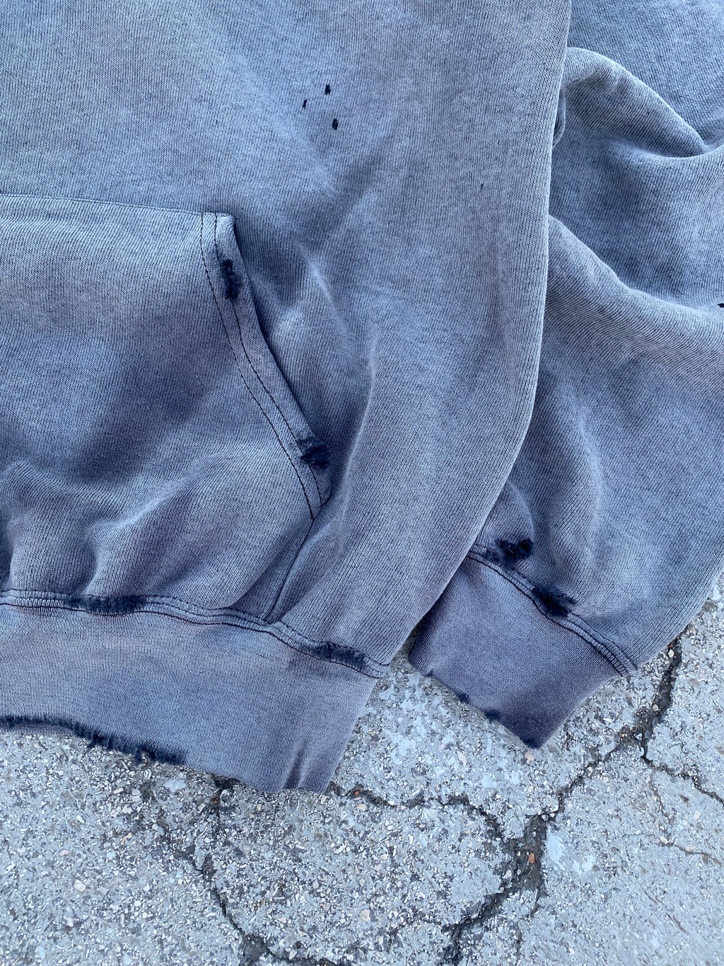 2000’ SUN FADE BLACK BLANK HOODIE