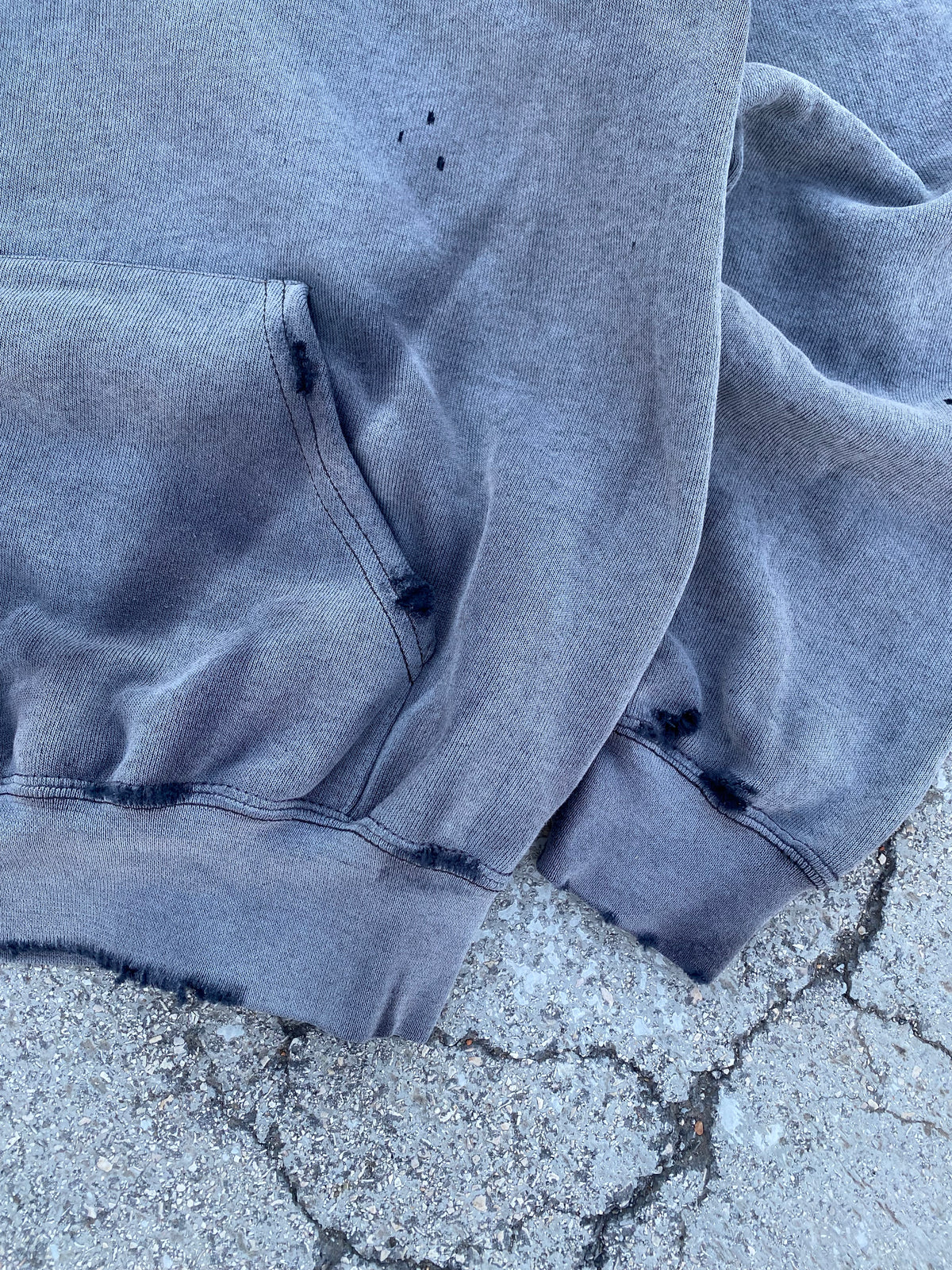 2000’ SUN FADE BLACK BLANK HOODIE