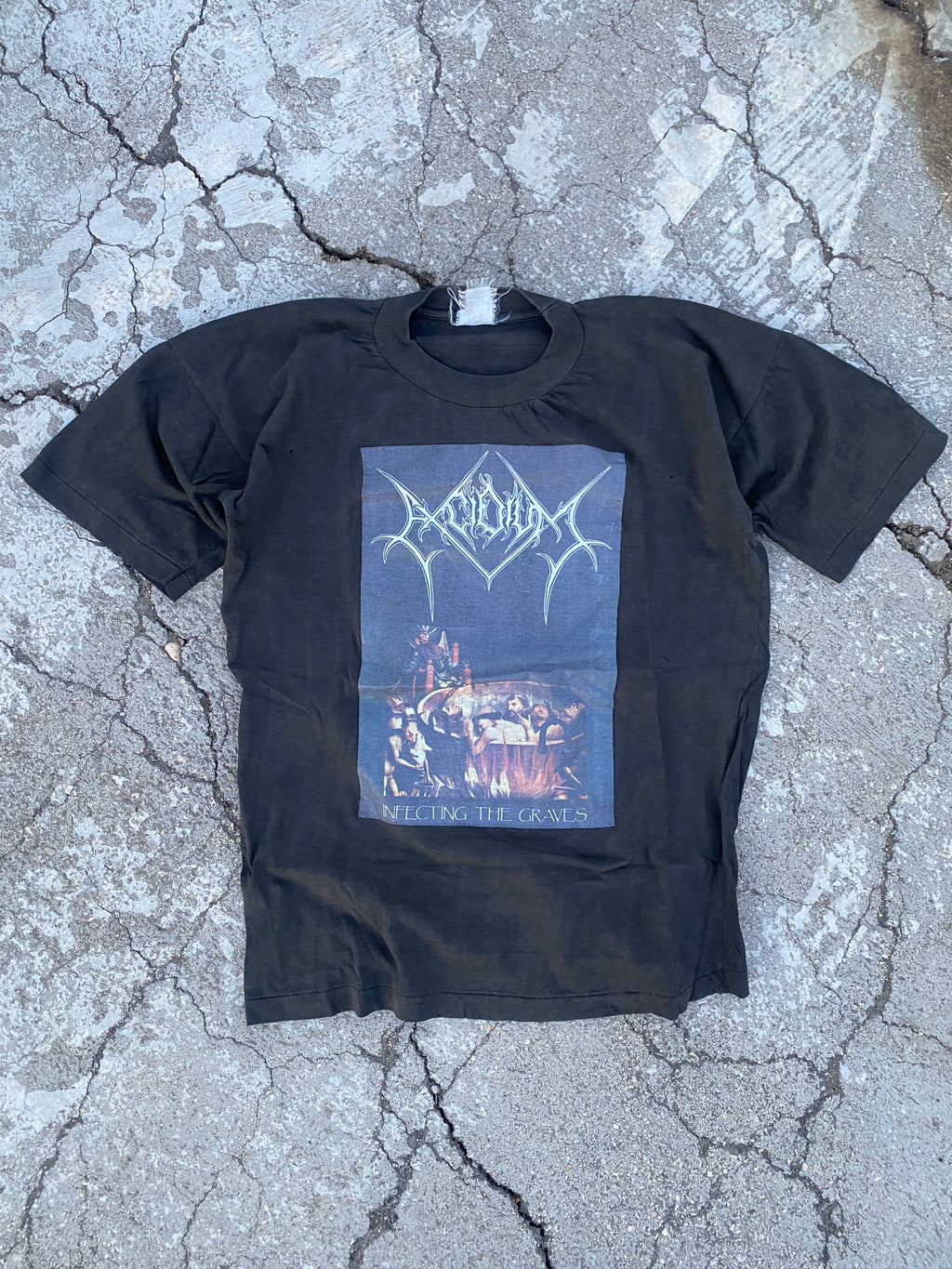 1990’S INFECTING METAL BAND SINGLE STITCH TEE (M-L)