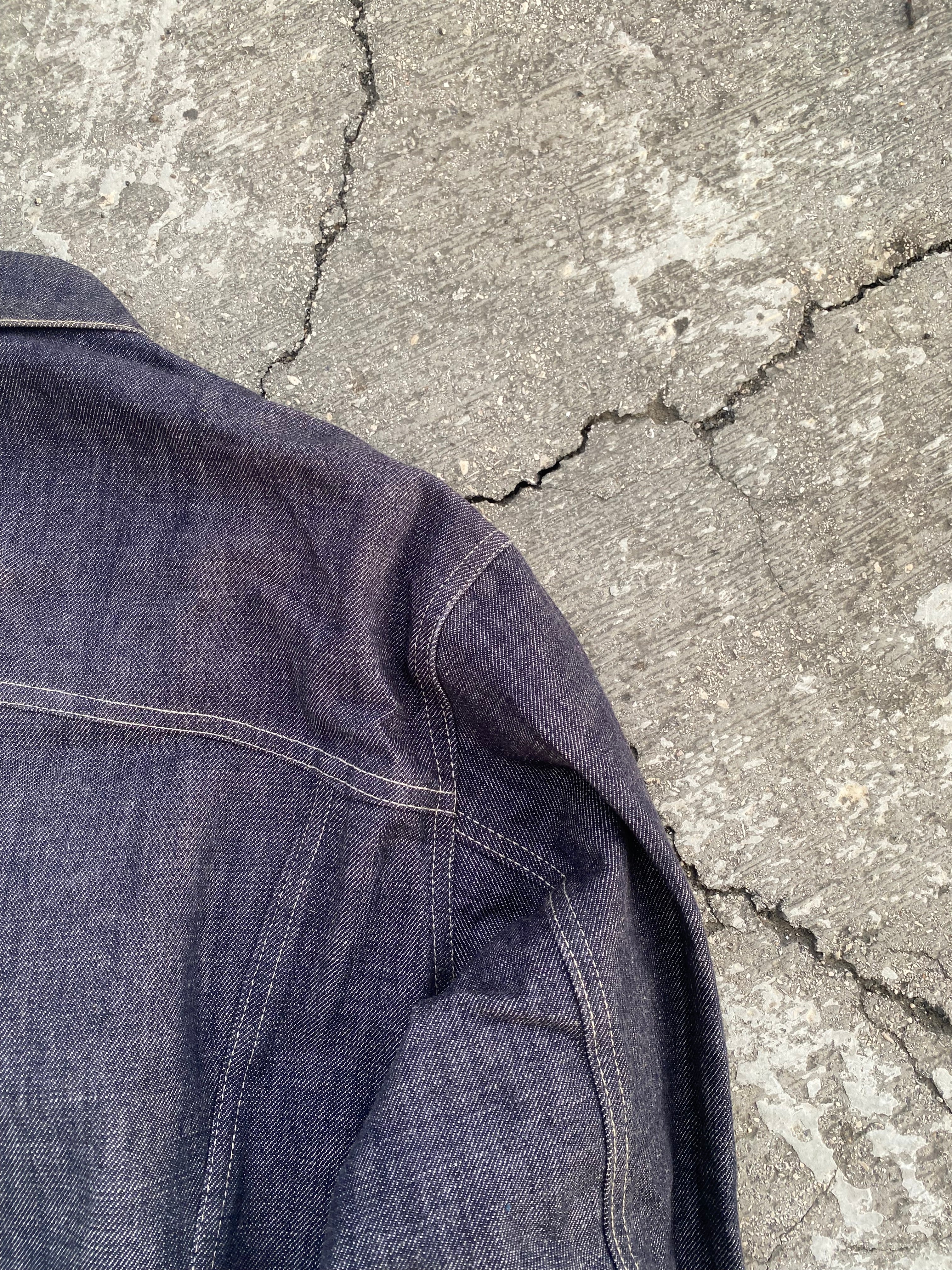 2000’S RAW DENIM WASHED JACKET (XL)