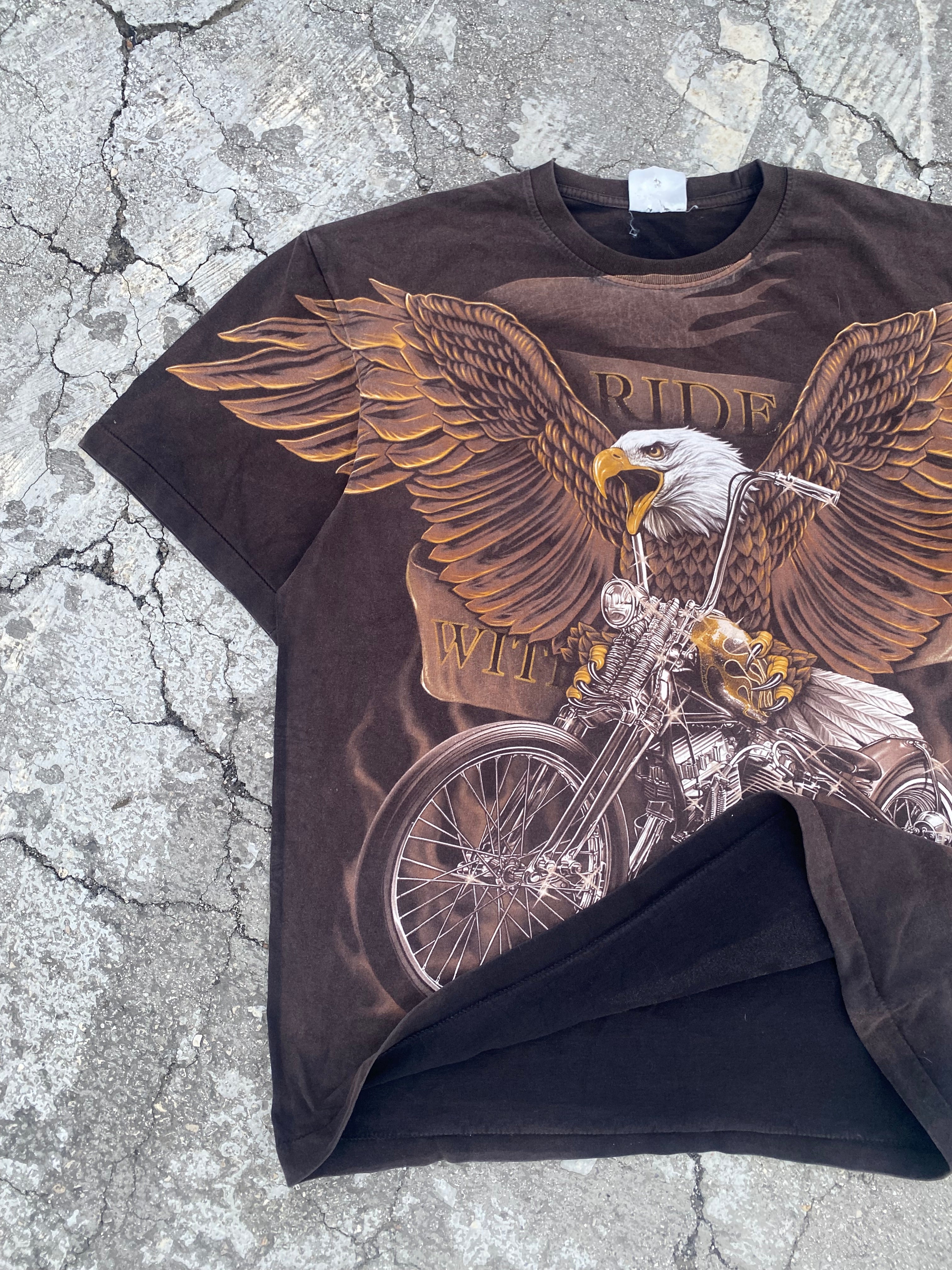 1990’S SUN FADED EAGLE SINGLE STITCH TEE (XL)