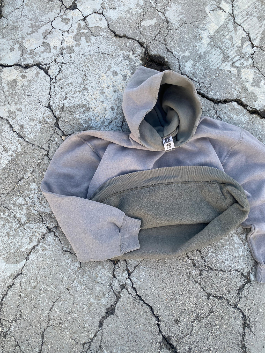 2000’S SUN FADED BLANK FOGGY HOODIE (M)