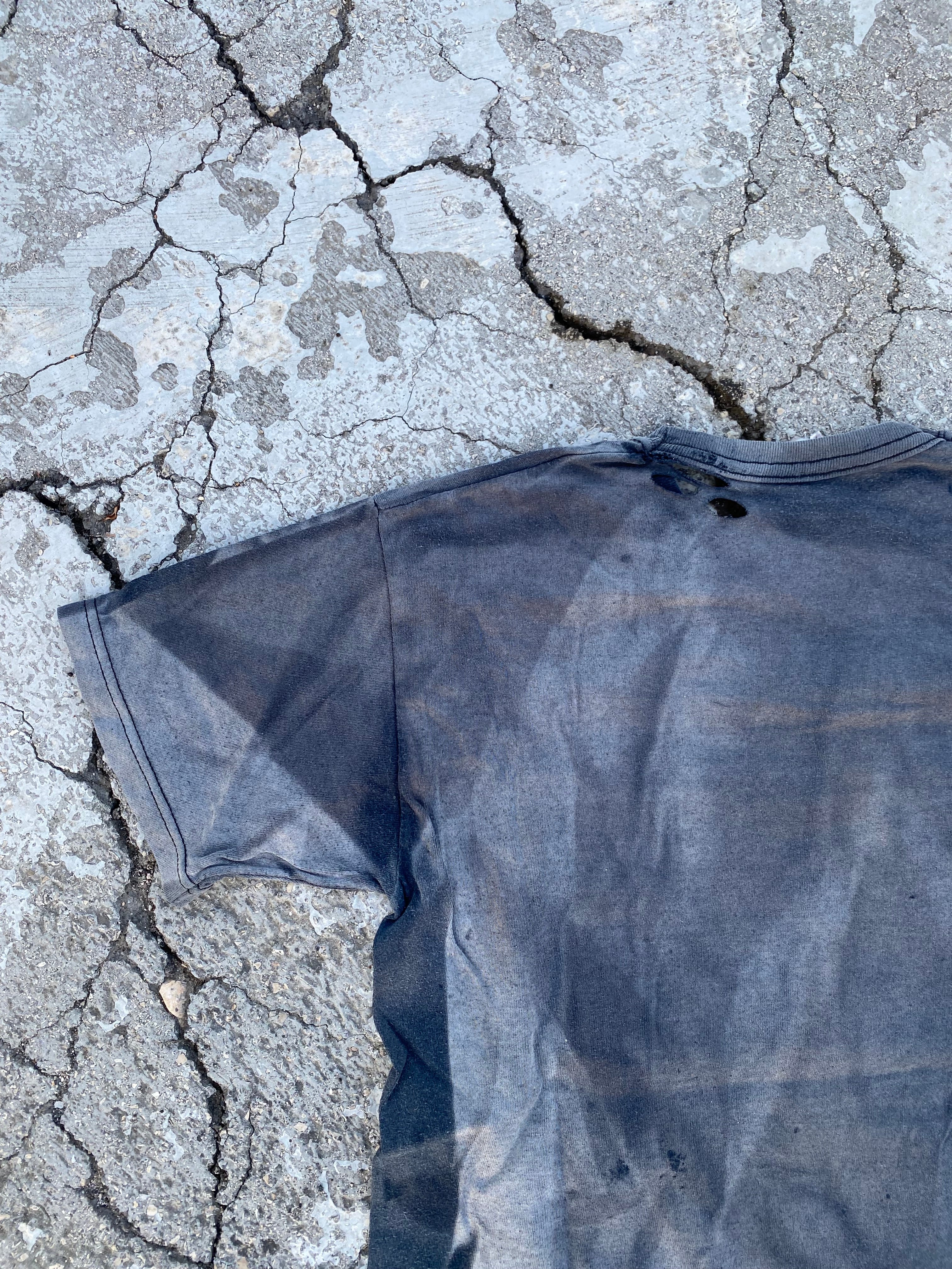 2000’S SUN FADED-DESTROYED BLACK EASY RIDER TEE (S)