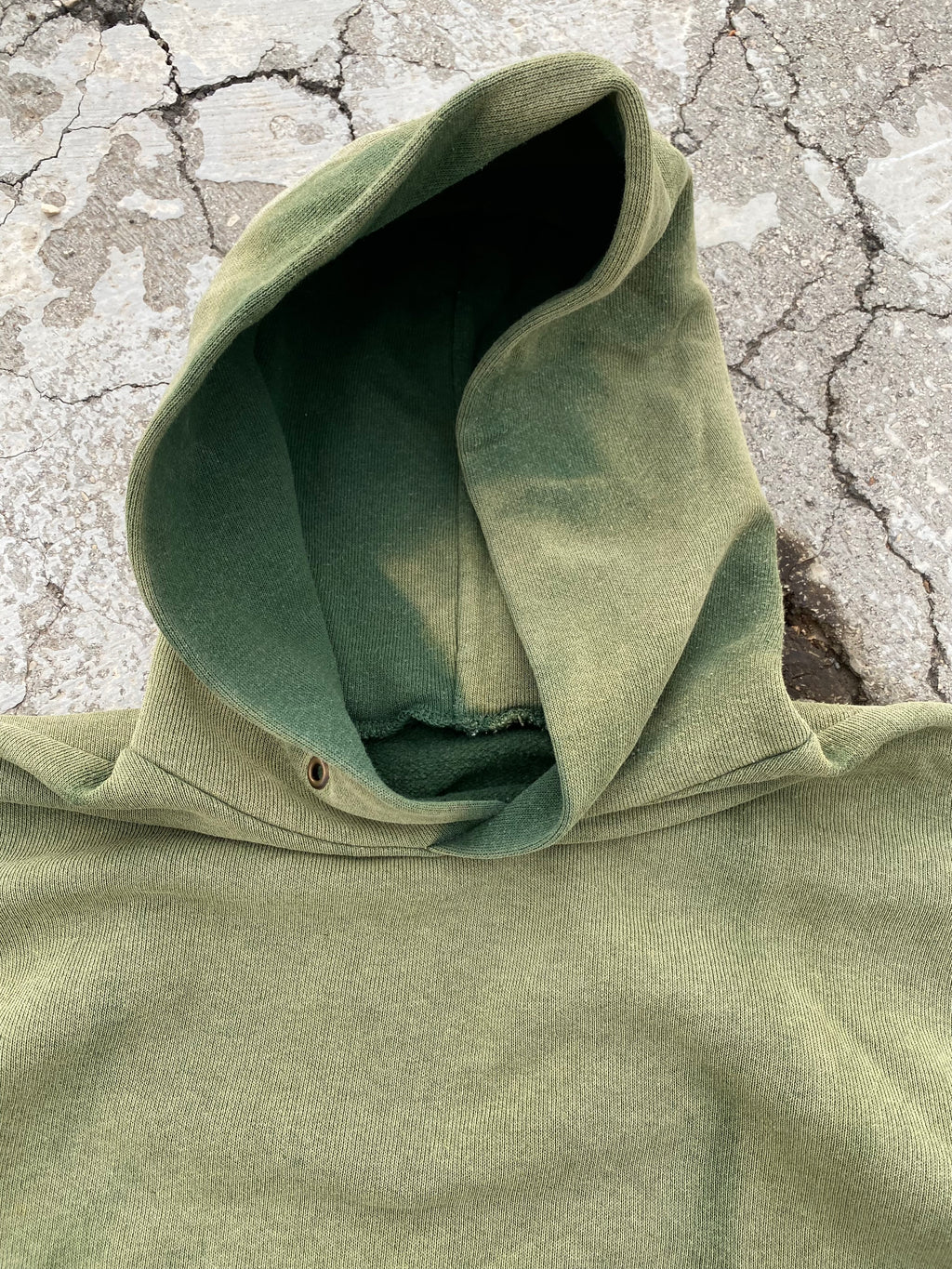 2000’S SUN FADED GREEN BLANK HOODIE (S)