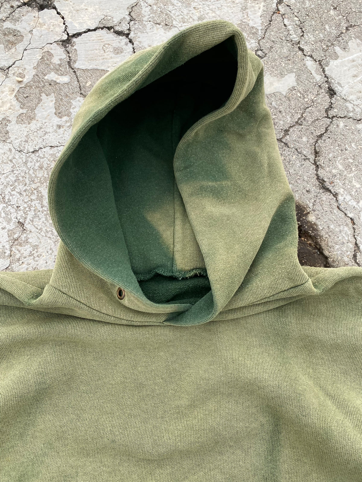 2000’S SUN FADED GREEN BLANK HOODIE (S)
