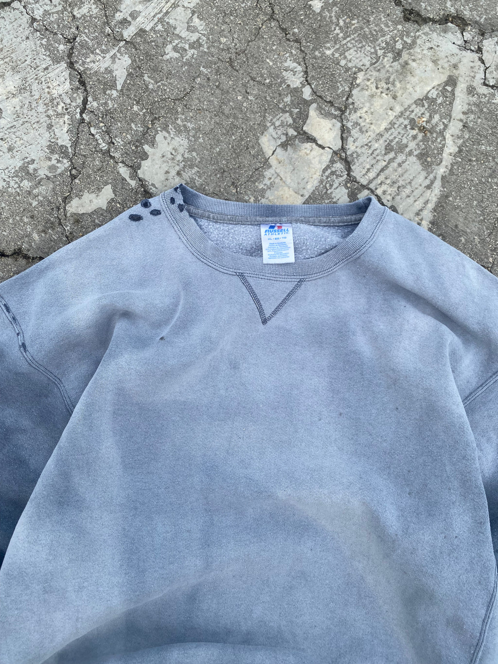 2000’S SUN FADE RUSSELL ATHLETIC DISTRESSED CREWNECK (XL-XXL)