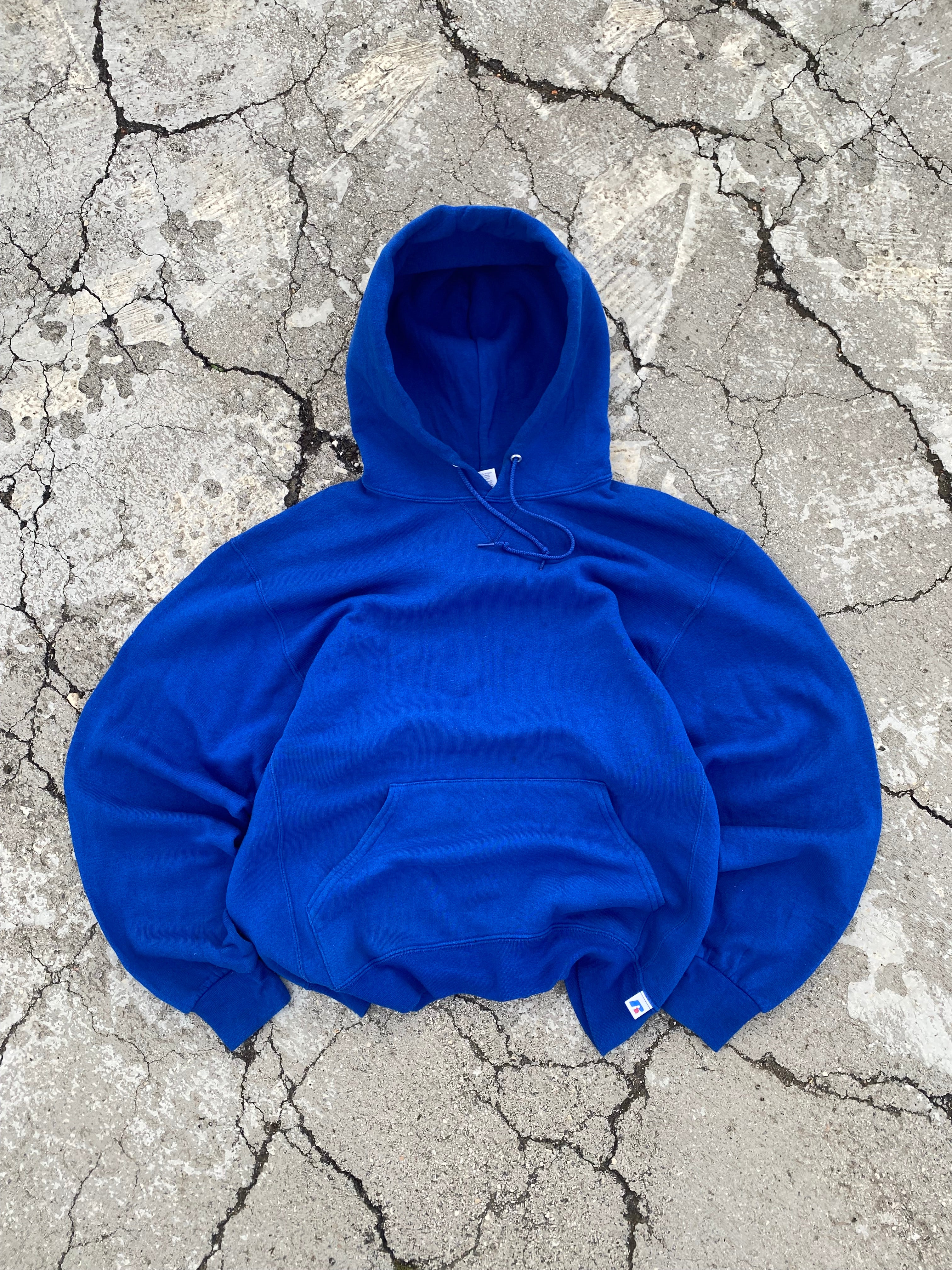 2000’S RUSSELL ATHLETIC BLUE BLANK HOODIE (M)