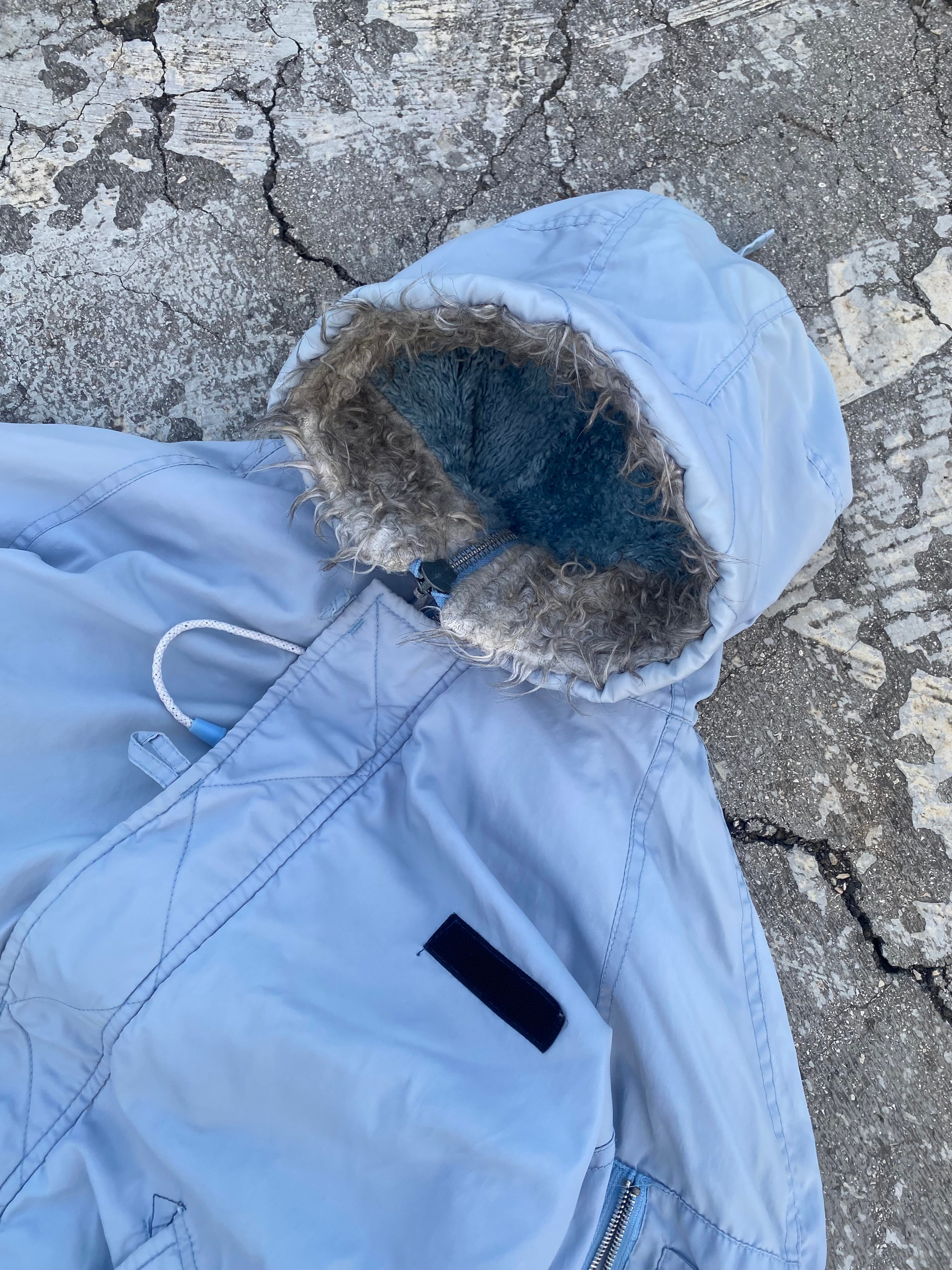 1980’S BIG SMITH SUGAR PAPER HOODED JACKET (M)