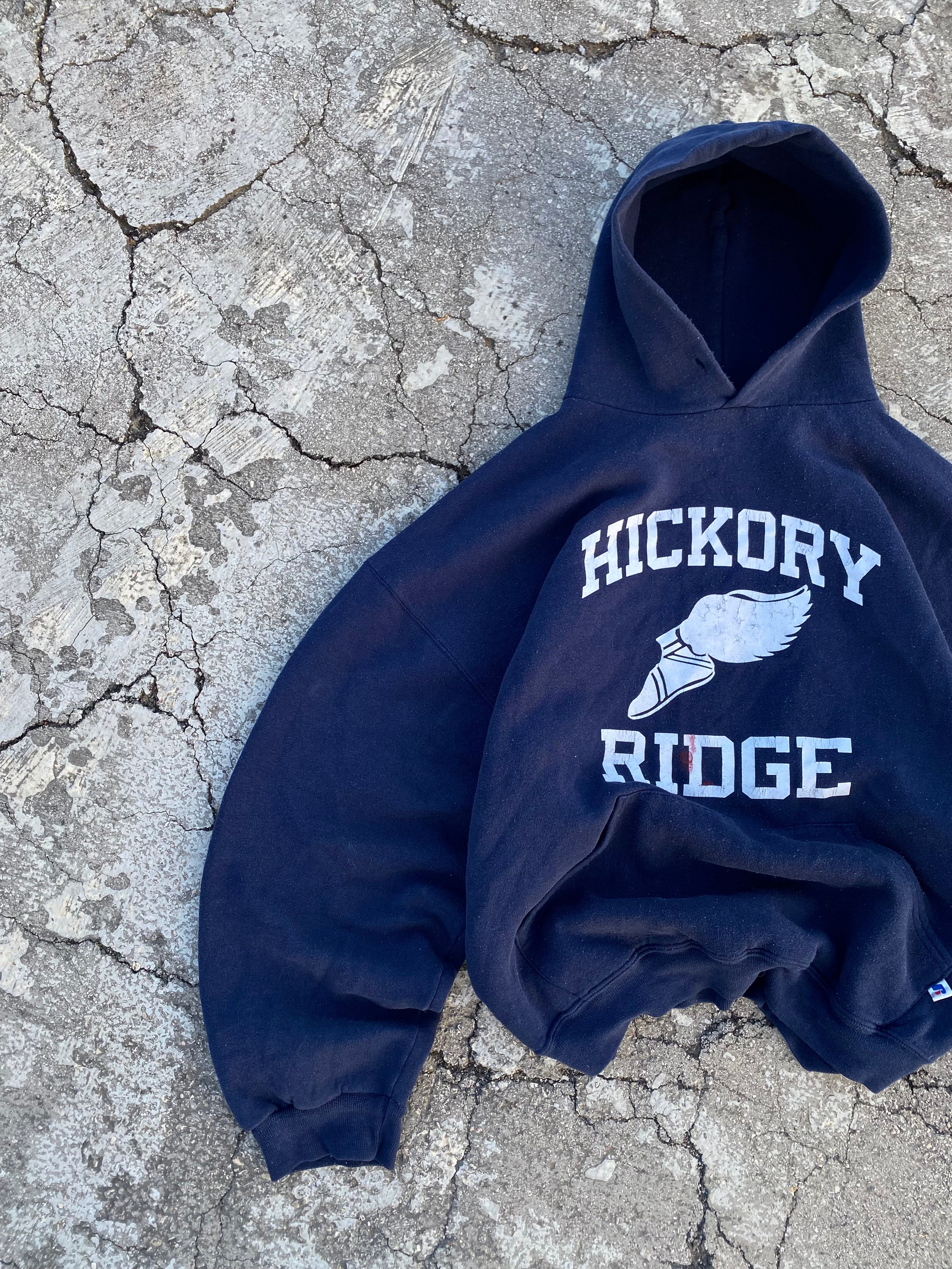 2000’S RUSSELL ATHLETIC HICKORY BLUE HOODIE (XL)