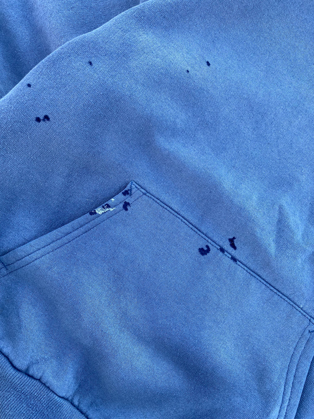 1990’S SUN FADE BLANK BLUE HOODIE (M)