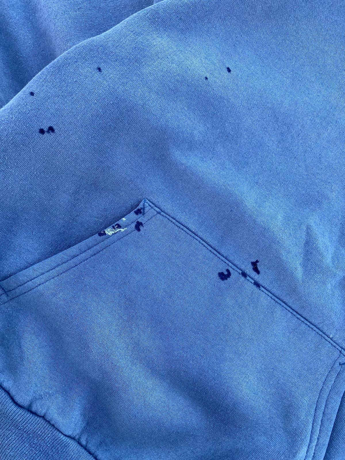 1990’S SUN FADE BLANK BLUE HOODIE (M)