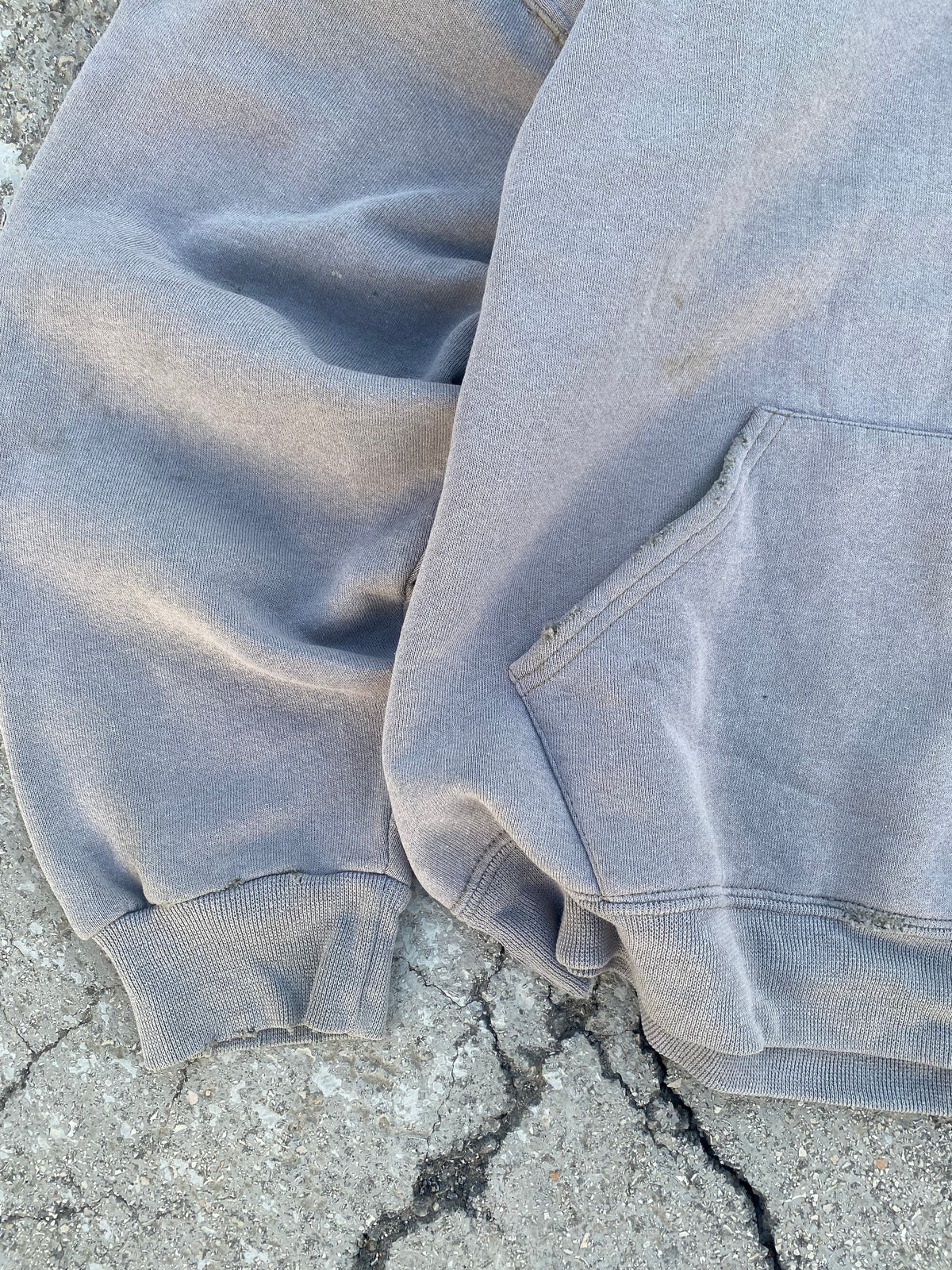 2000’S SUN FADED BLANK FOGGY HOODIE (M)