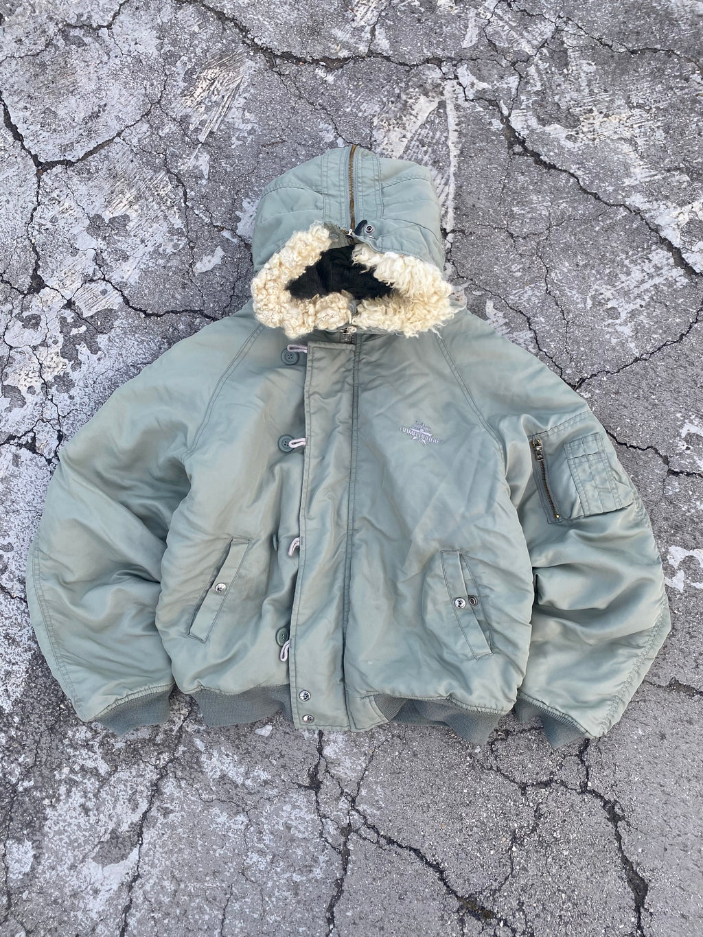 1990’S FUR N-2B INSPO FADED BB JACKET (L-XL)
