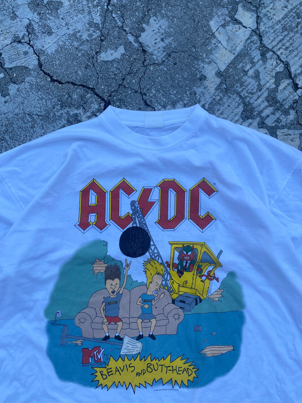 1990’S AC/DC BALLBREAKER TOUR BEAVIS & BUTTHEAD TEE (XL-XXL)