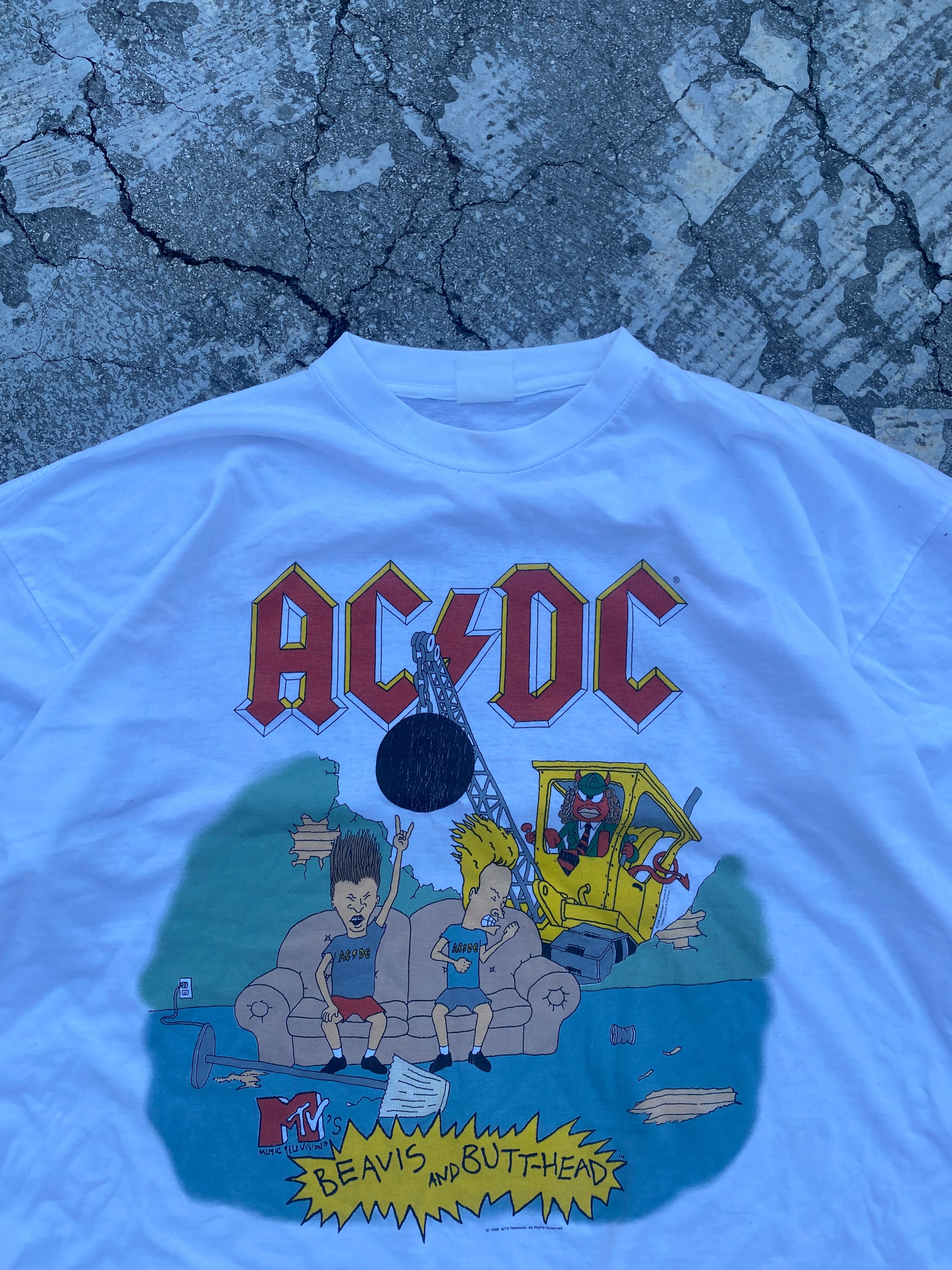 1990’S AC/DC BALLBREAKER TOUR BEAVIS & BUTTHEAD TEE (XL-XXL)