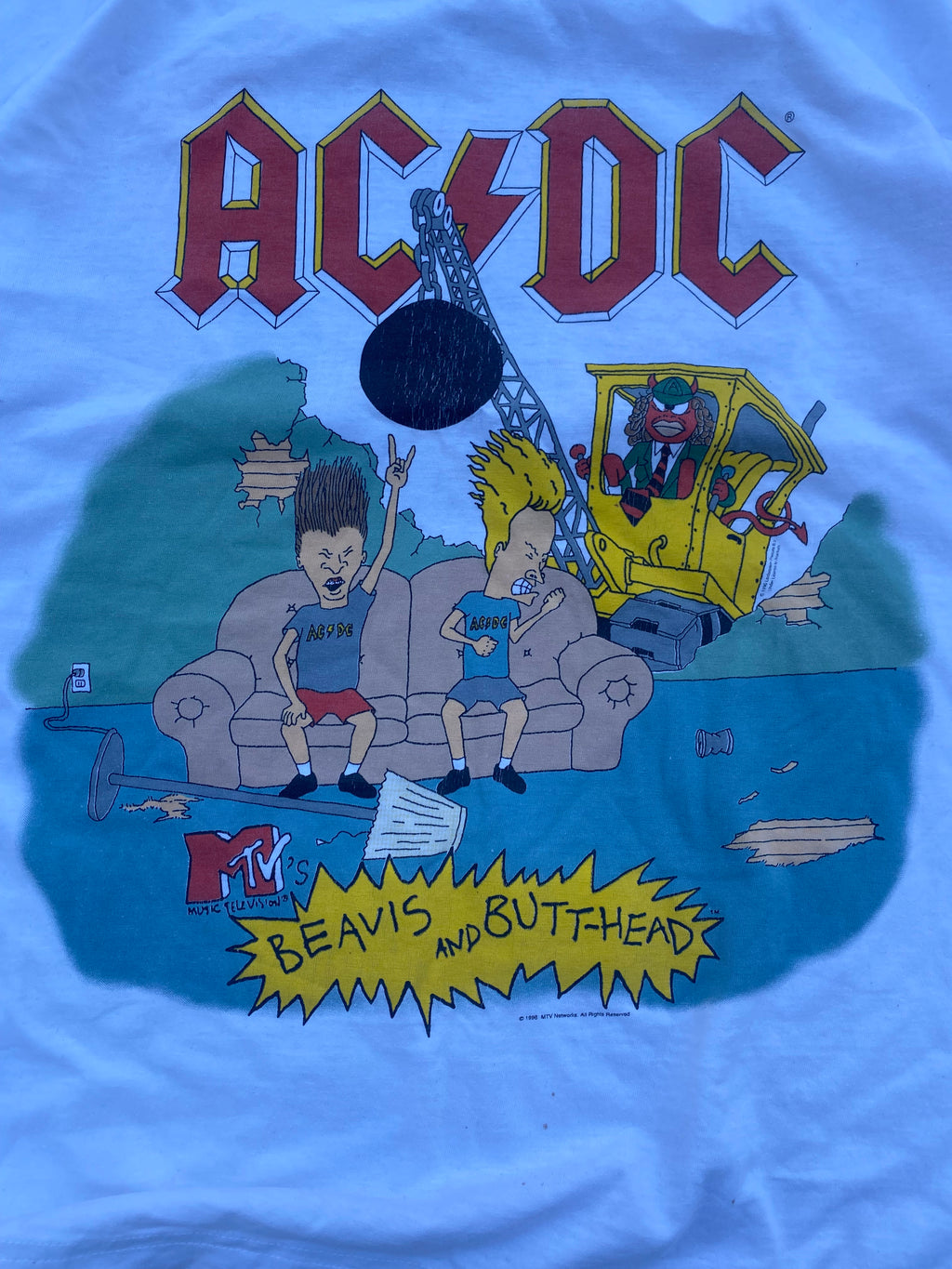 1990’S AC/DC BALLBREAKER TOUR BEAVIS & BUTTHEAD TEE (XL-XXL)