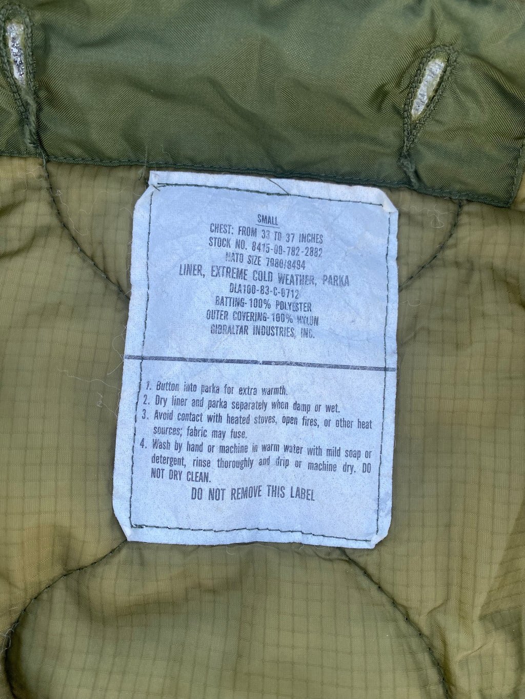 1980’S M65 FISHTAIL ARMY EXTREME COLD PARKA (S)