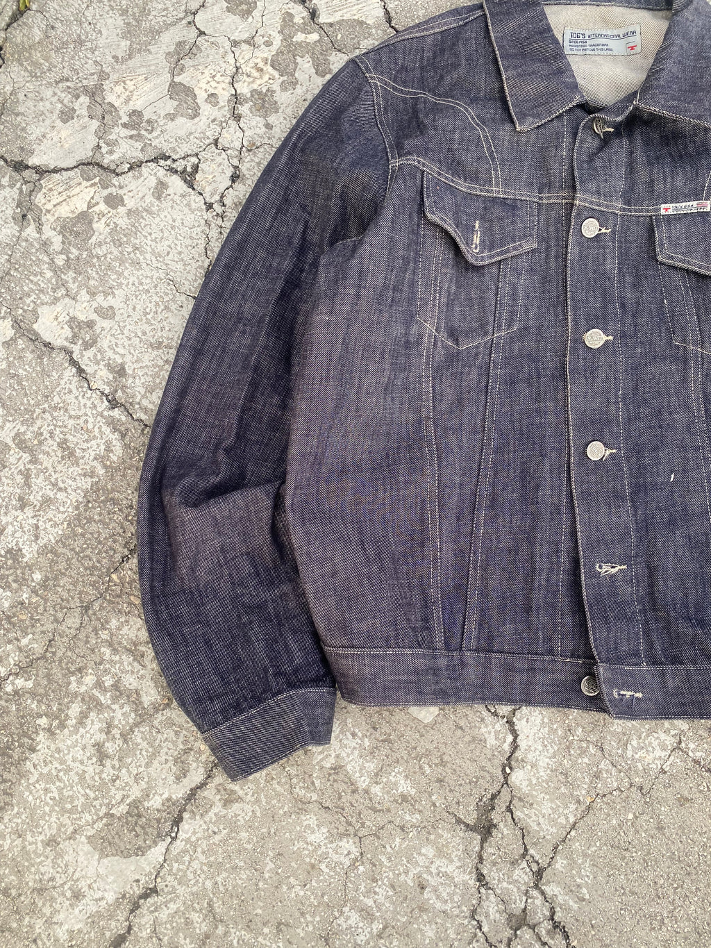 2000’S RAW DENIM WASHED JACKET (XL)
