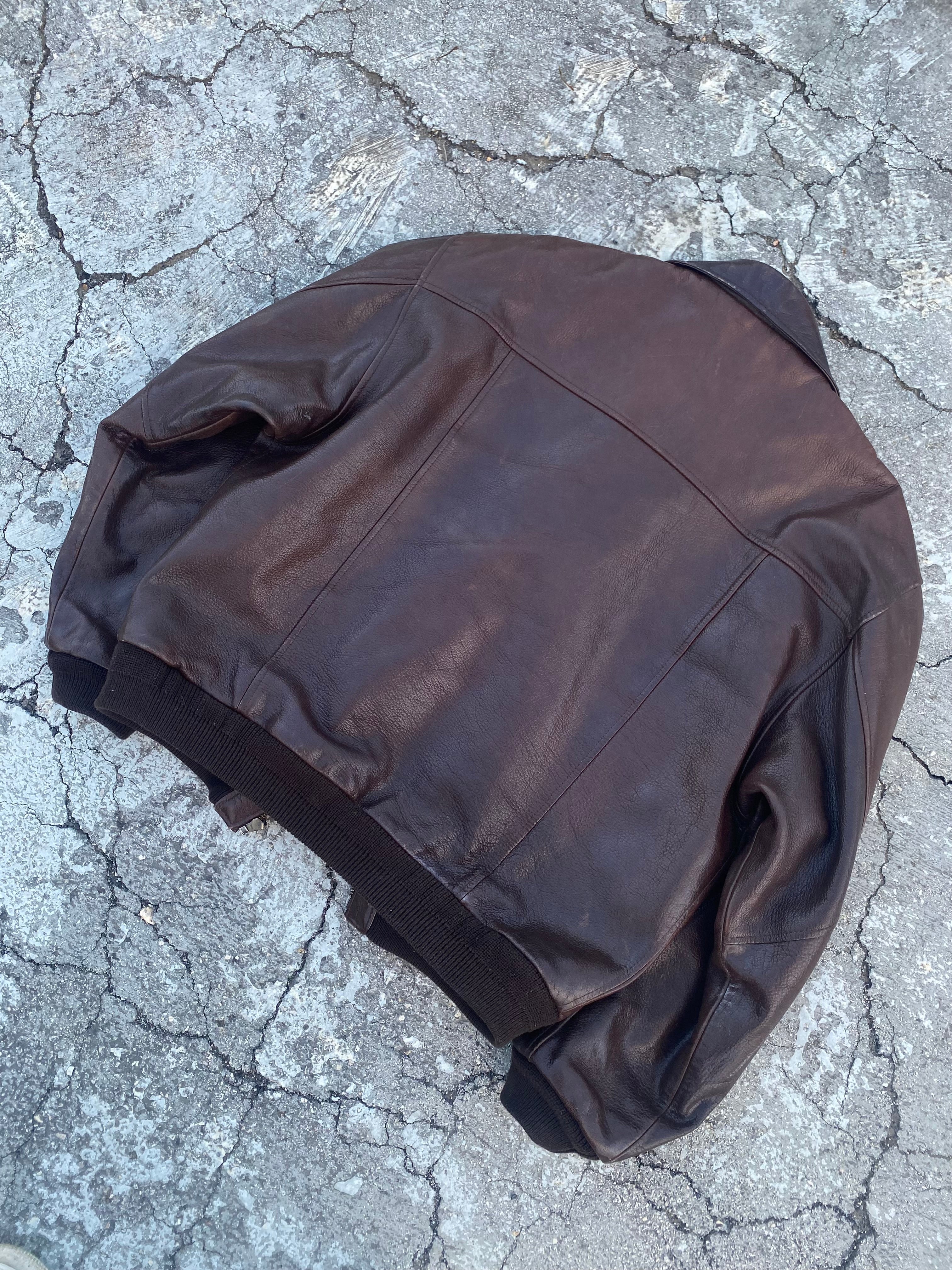 2000’S A2 - TYPE BROWN LEATHER JACKET