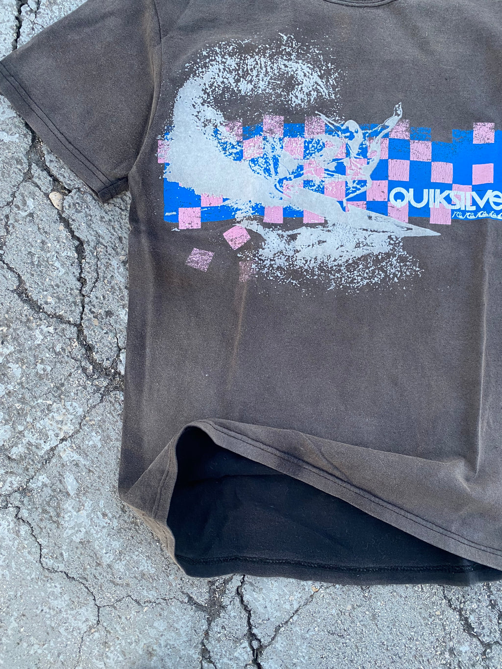 2000’S QUIKSILVER SURF SUN FADED BLACK TEE (S)