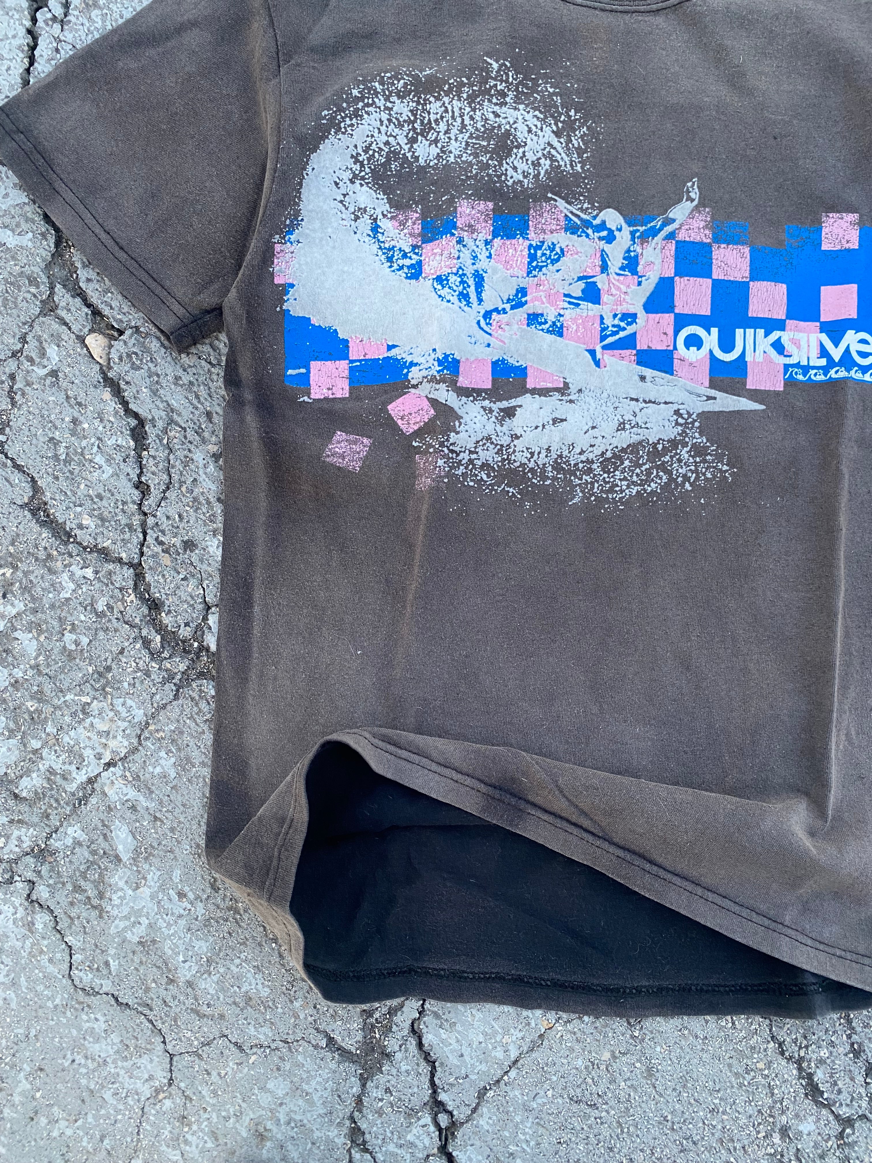 2000’S QUIKSILVER SURF SUN FADED BLACK TEE (S)
