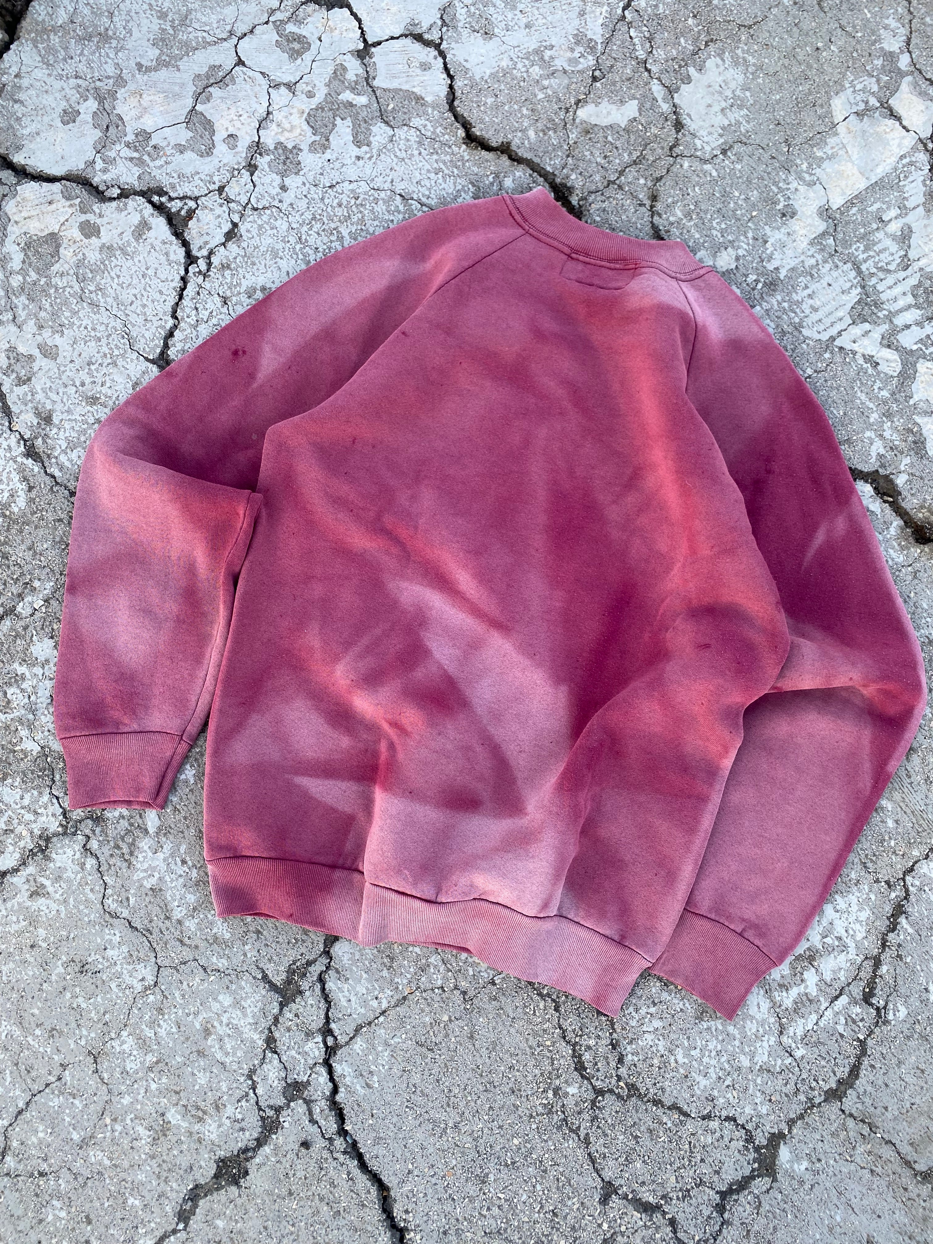 1990’S SUN FADE OXFORD RAGLAN CREWNECK (S)