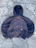 2000’S SUN FADE CARHARTT DISTRESSED ZIP HOODIE (XL)