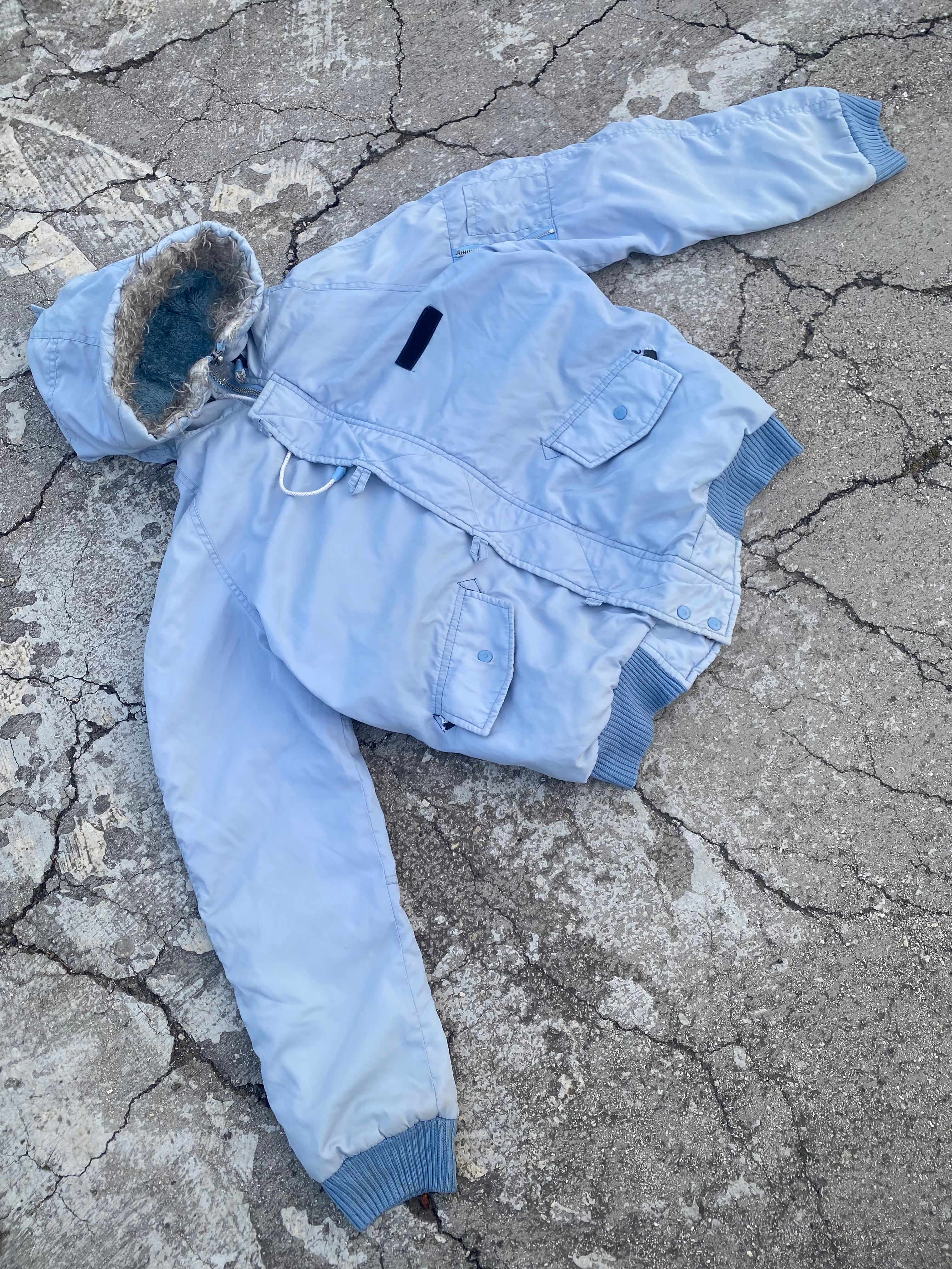 1980’S BIG SMITH SUGAR PAPER HOODED JACKET (M)