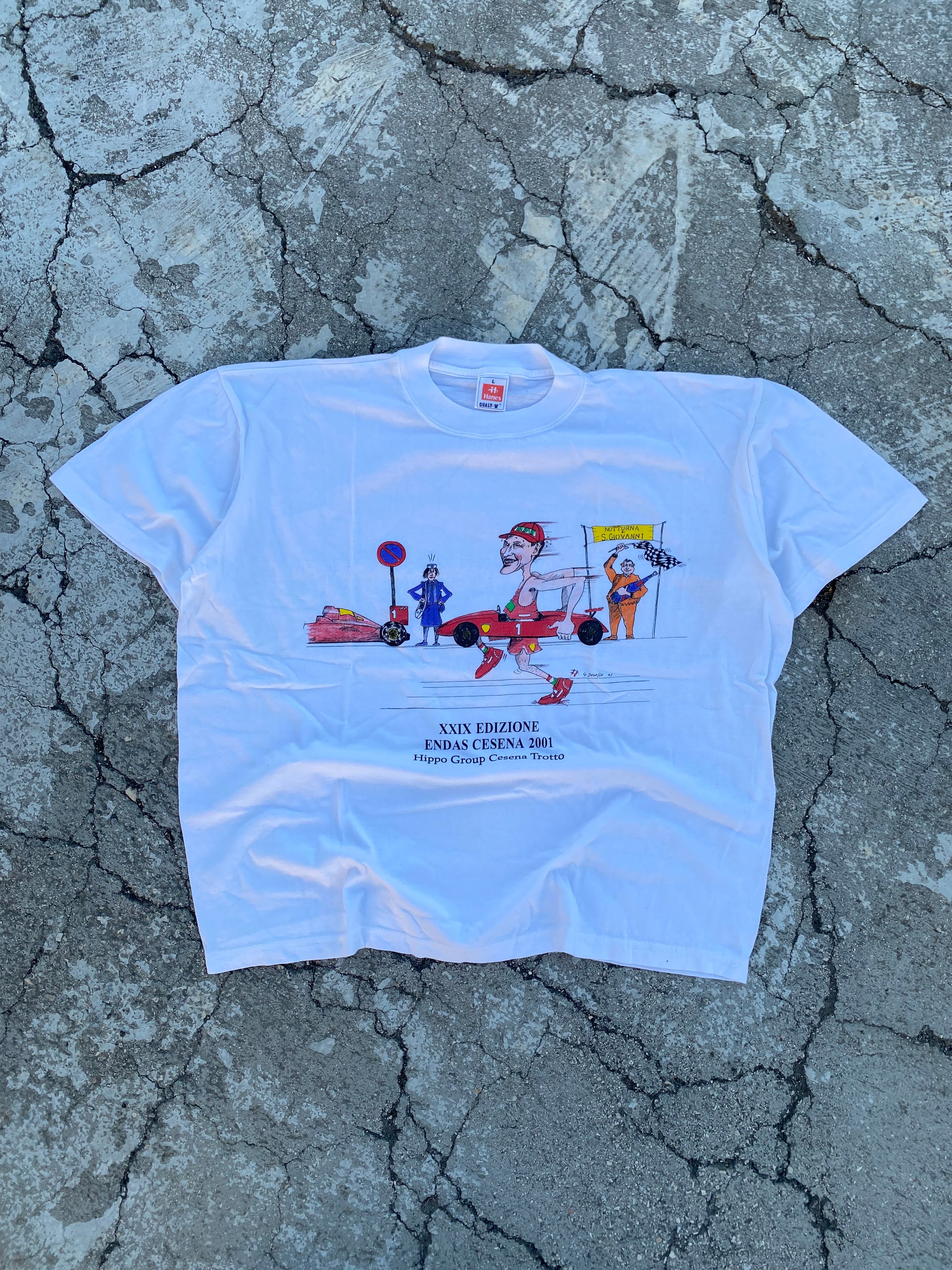 1990’S SINGLE STITCH HANES RACING STORY TEE (L)